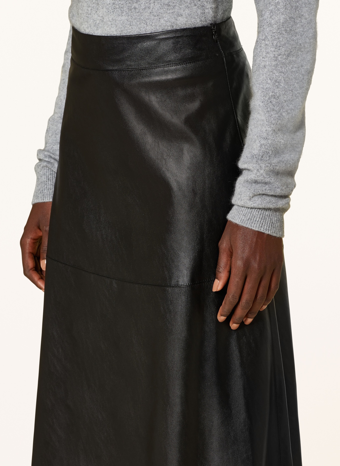 PINKO Skirt in leather look, Color: BLACK (Image 4)