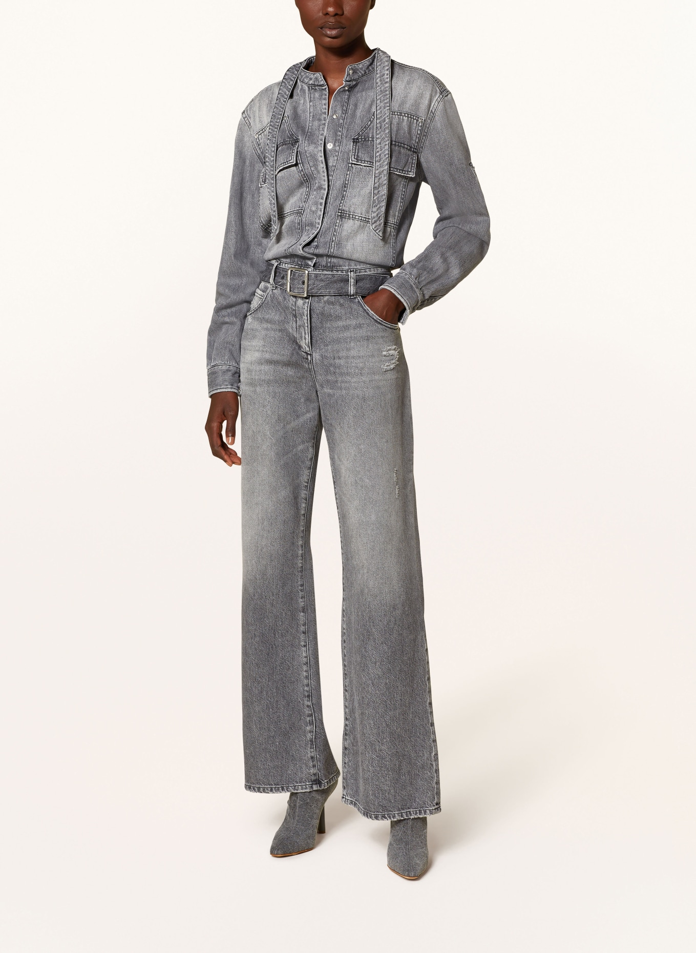 Pinko denim jumpsuit deals