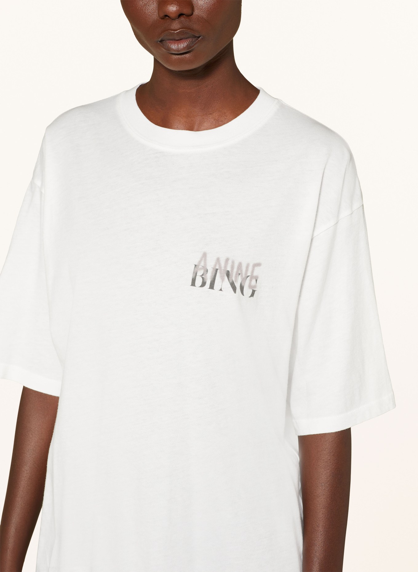 ANINE BING T-shirt CASON, Color: ECRU (Image 4)