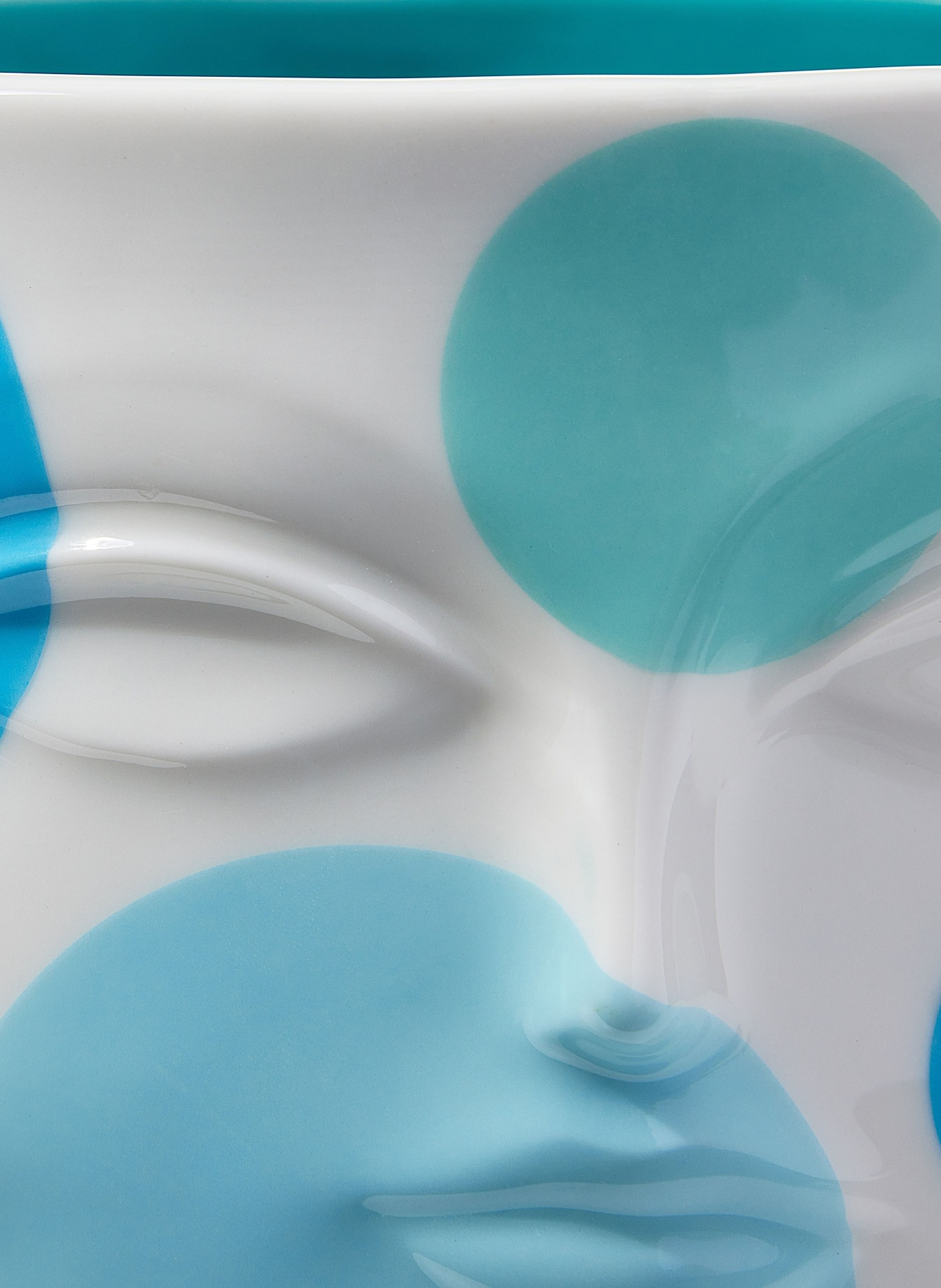 JONATHAN ADLER Schale L'POP DORA MAAR: WEISS / BLAU / TÜRKIS