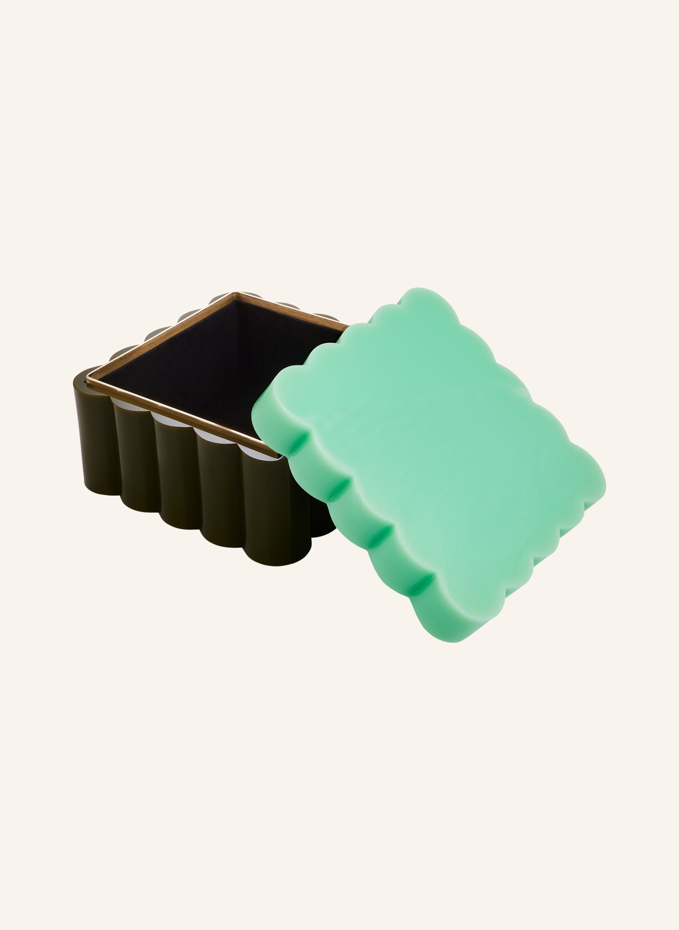 JONATHAN ADLER Aufbewahrungsbox FLEUR SMALL: MINT / KHAKI