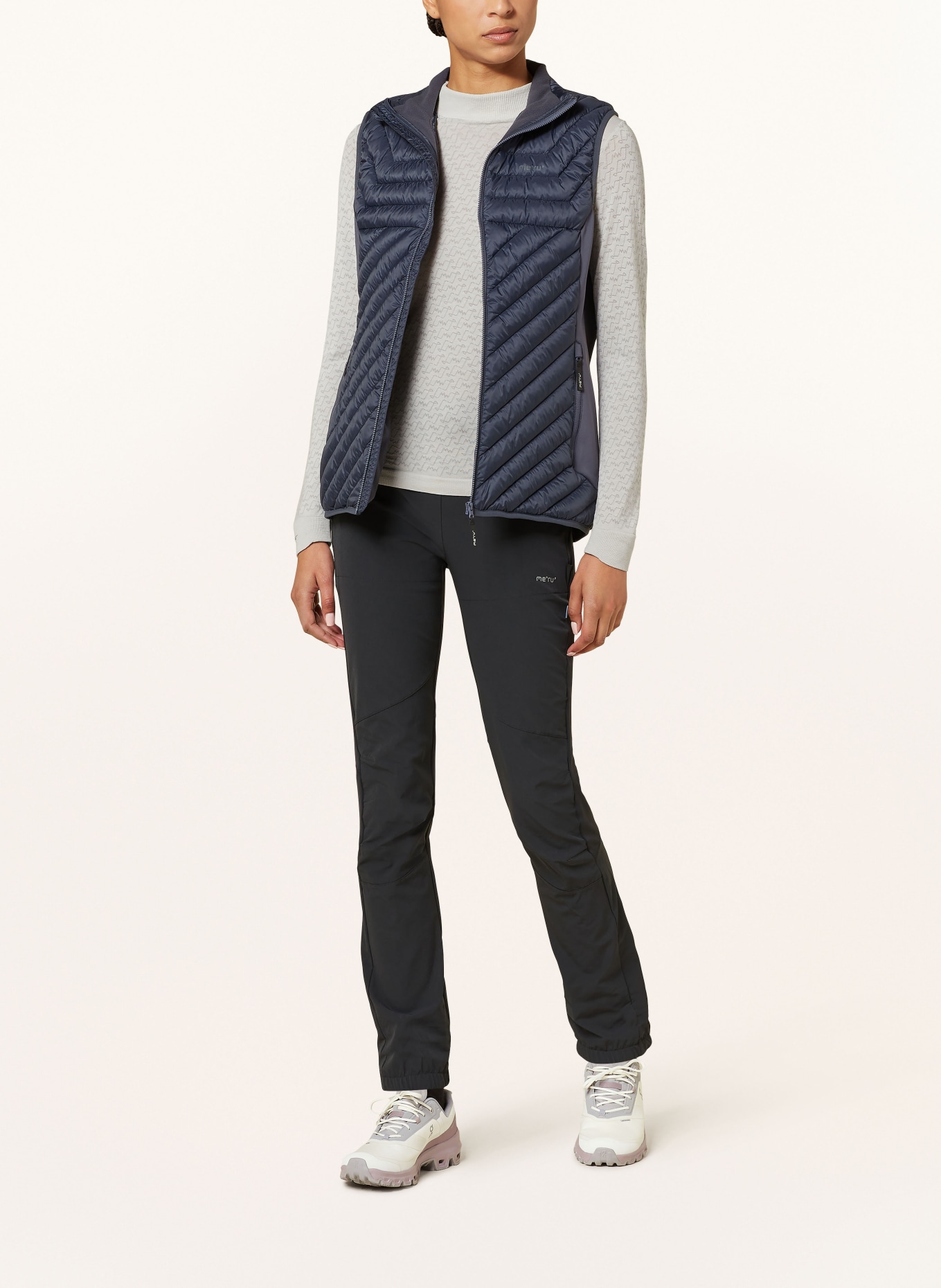 me°ru' Hybrid quilted vest HUDDERSFIELD: DARK BLUE