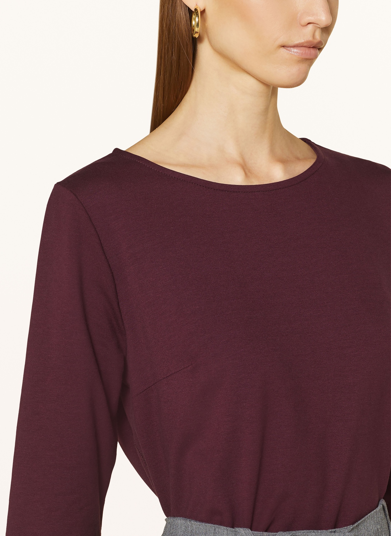 lilienfels Shirt with 3/4 sleeves, Color: DARK RED (Image 4)