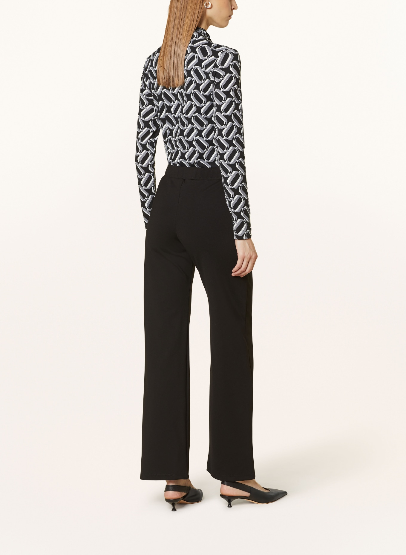 lilienfels Long sleeve shirt with ruffles, Color: BLACK/ GRAY/ WHITE (Image 3)