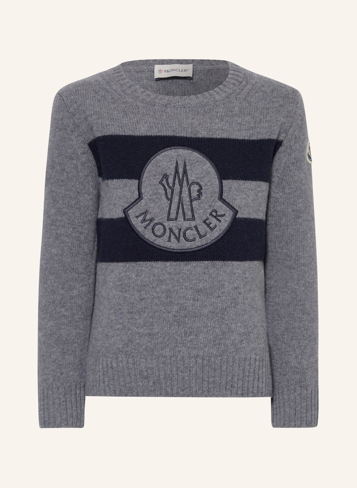 MONCLER enfant Sweter: SZARY / GRANATOWY