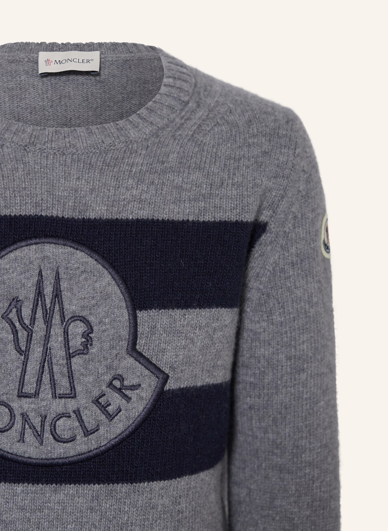 MONCLER enfant Sweter: SZARY / GRANATOWY