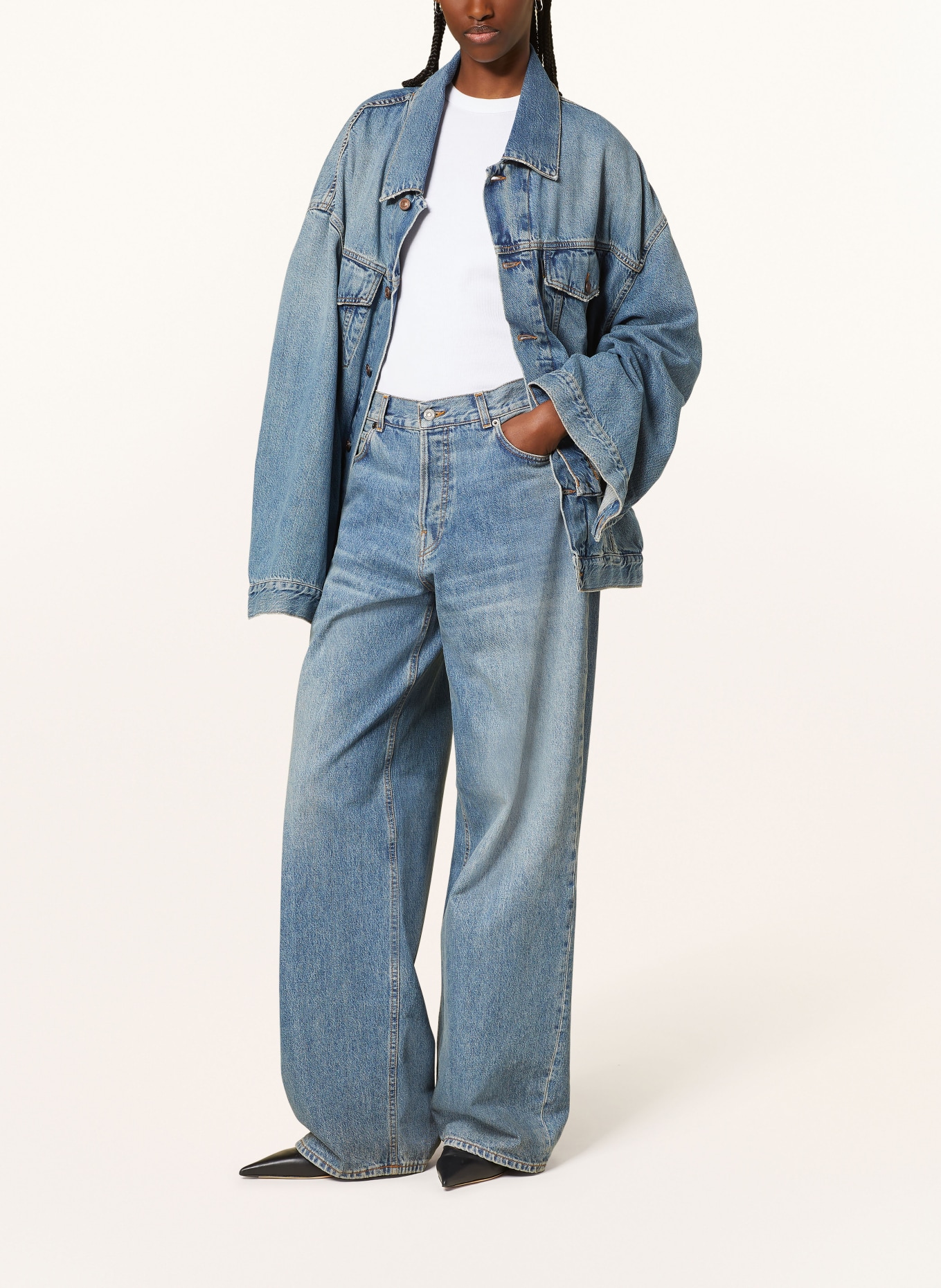 HAIKURE Boyfriend džíny BETHANY: L0850 OIL BLUE