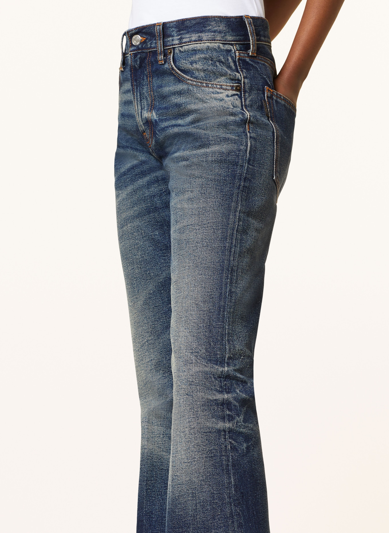 HAIKURE Jean évasé FLORA VINTAGE: L0834 BLEU VINTAGE