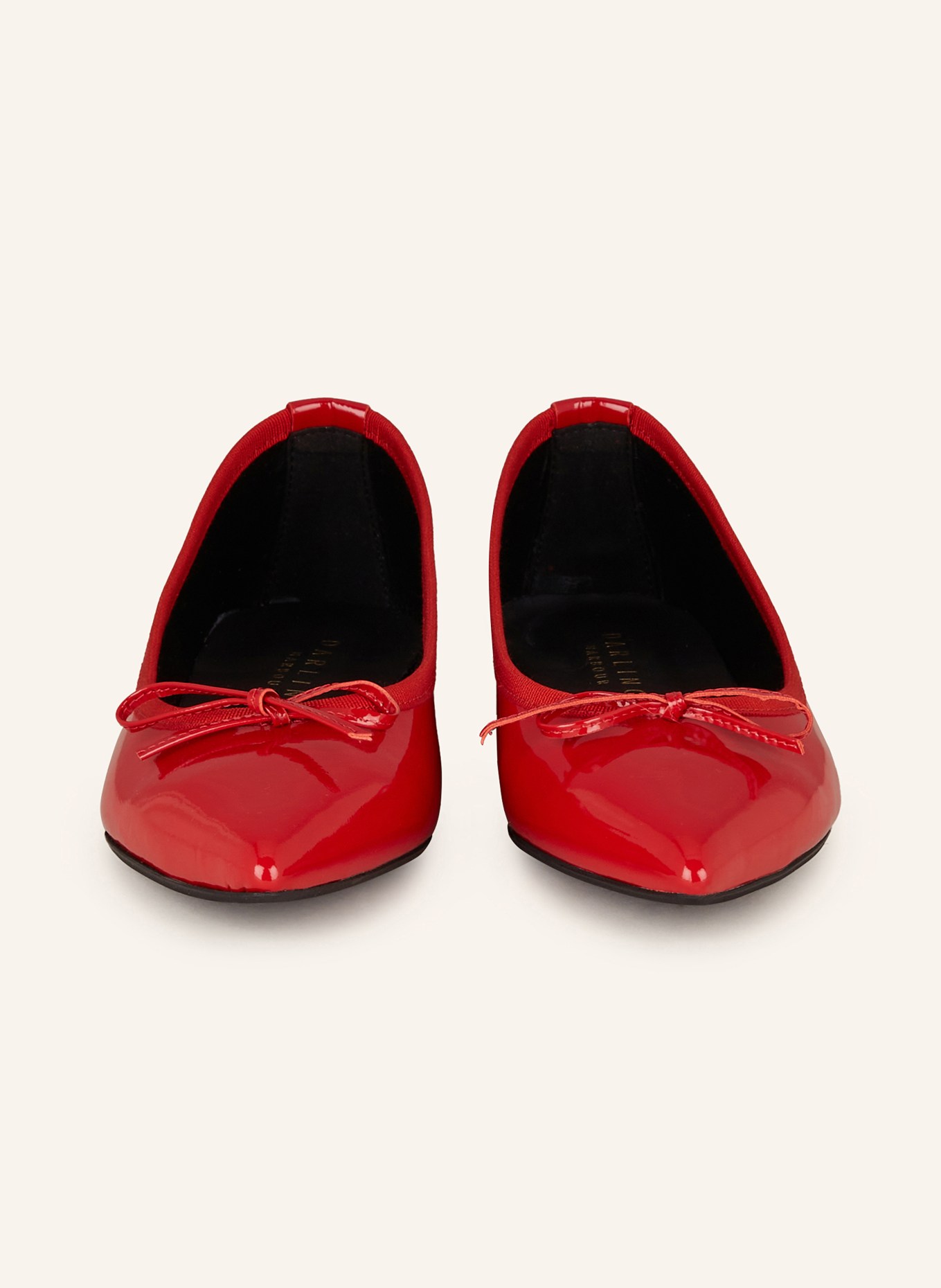 darling harbour Patent ballet flats, Color: RED (Image 3)