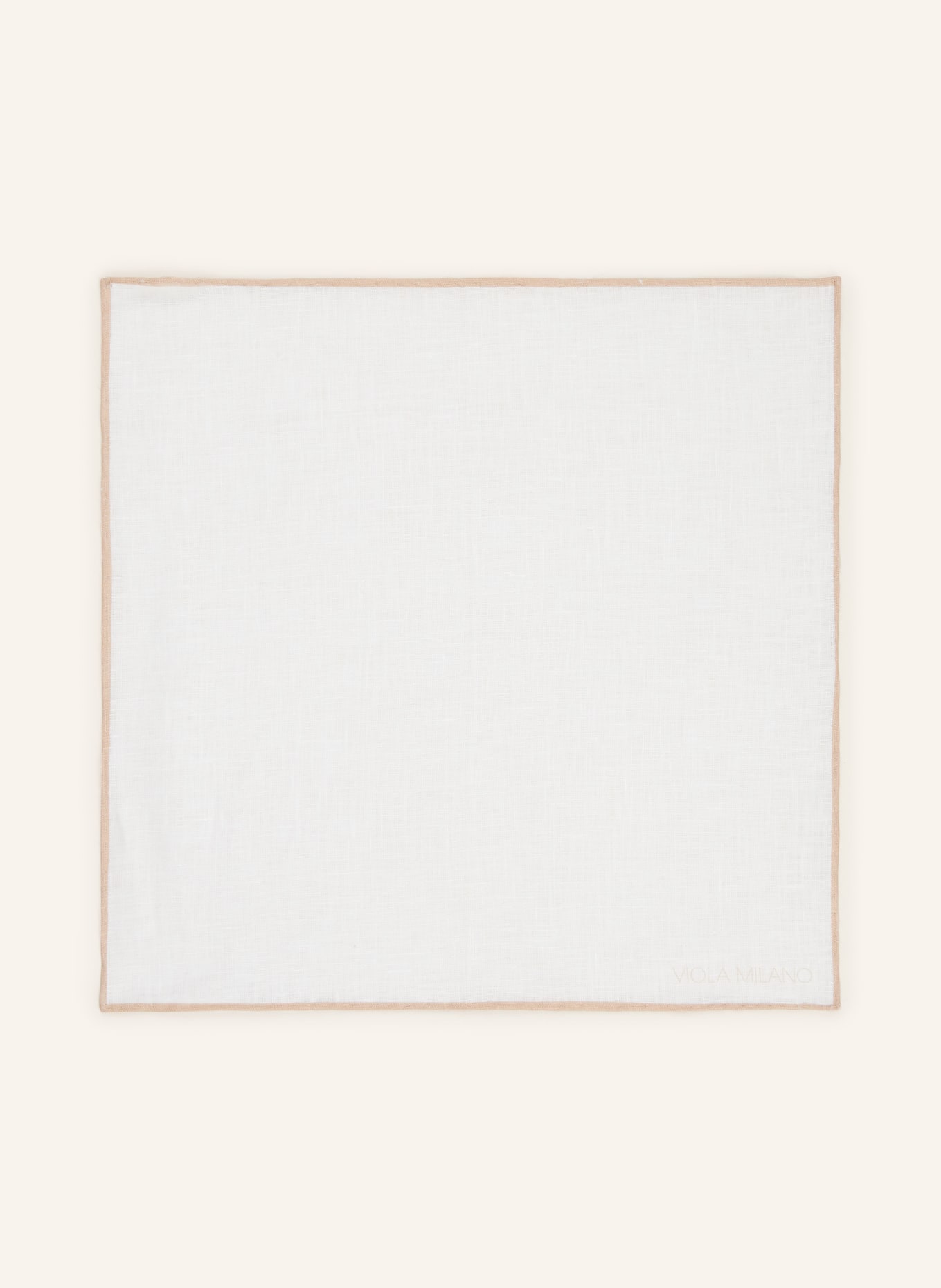 VIOLA MILANO Pocket square in linen: WHITE