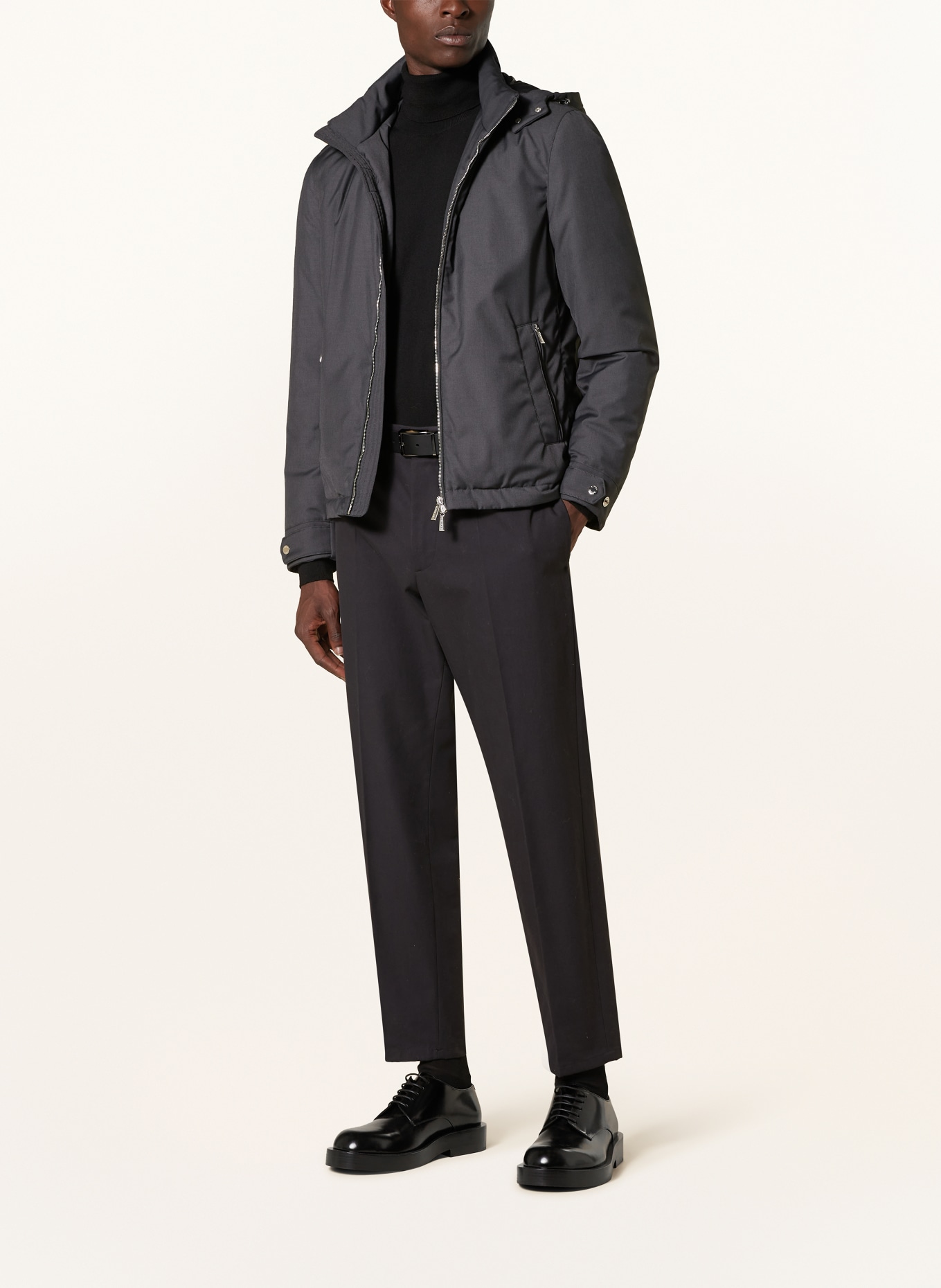 MOORER Down jacket ALBINI with removable hood
