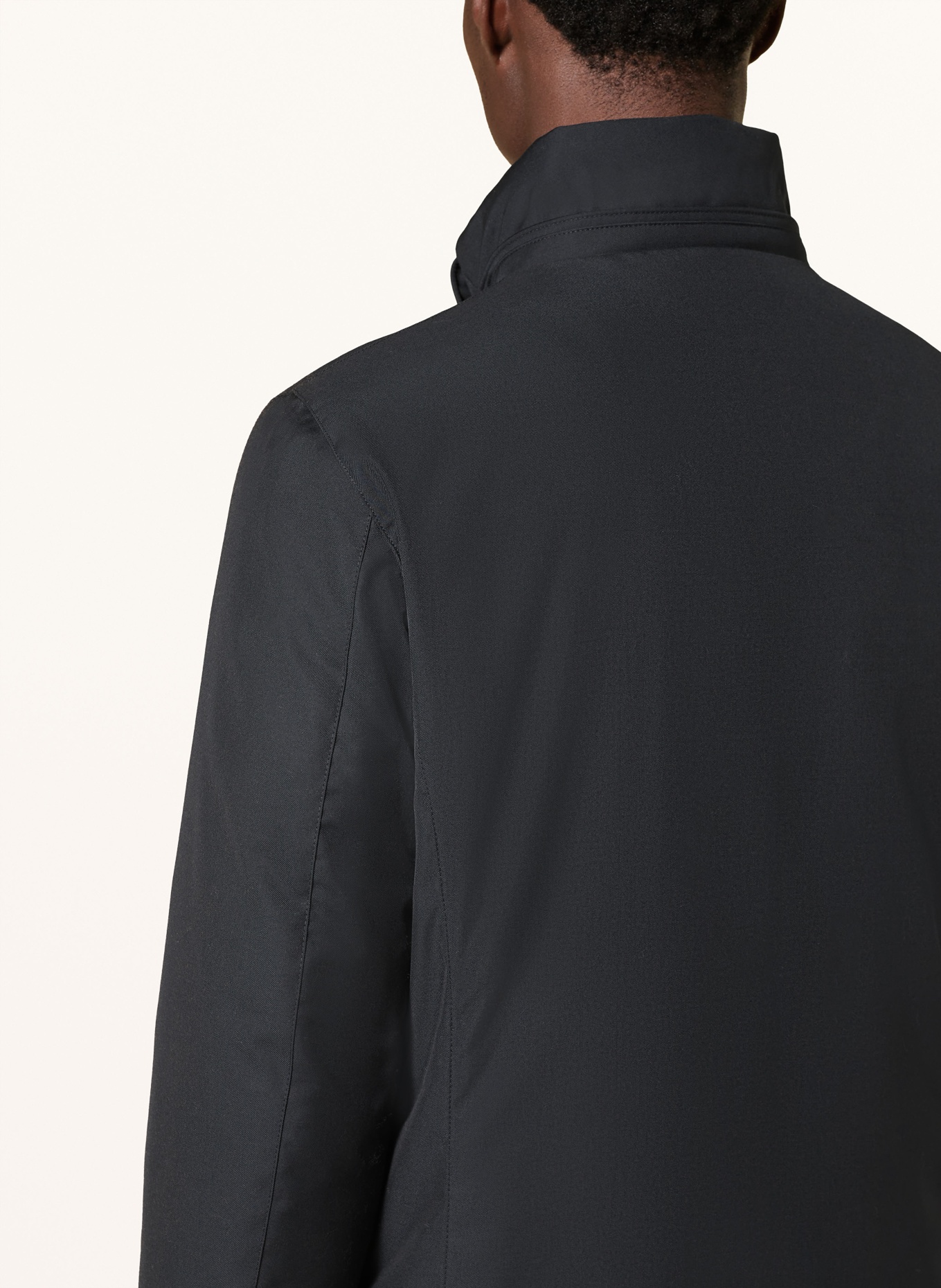 MOORER Down jacket ALBINI with removable hood: DARK BLUE