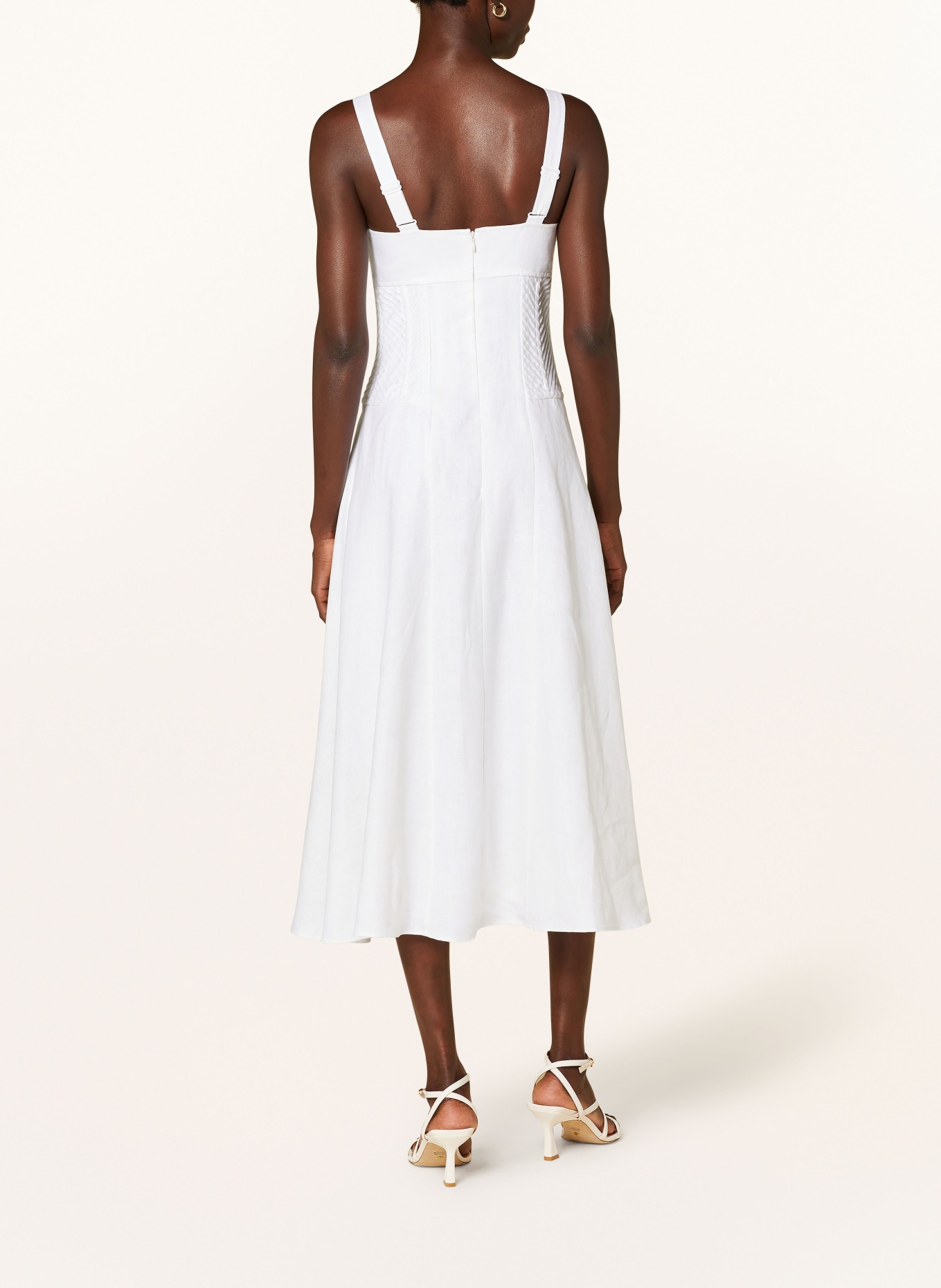 REISS Linen dress ETTA, Color: WHITE (Image 3)