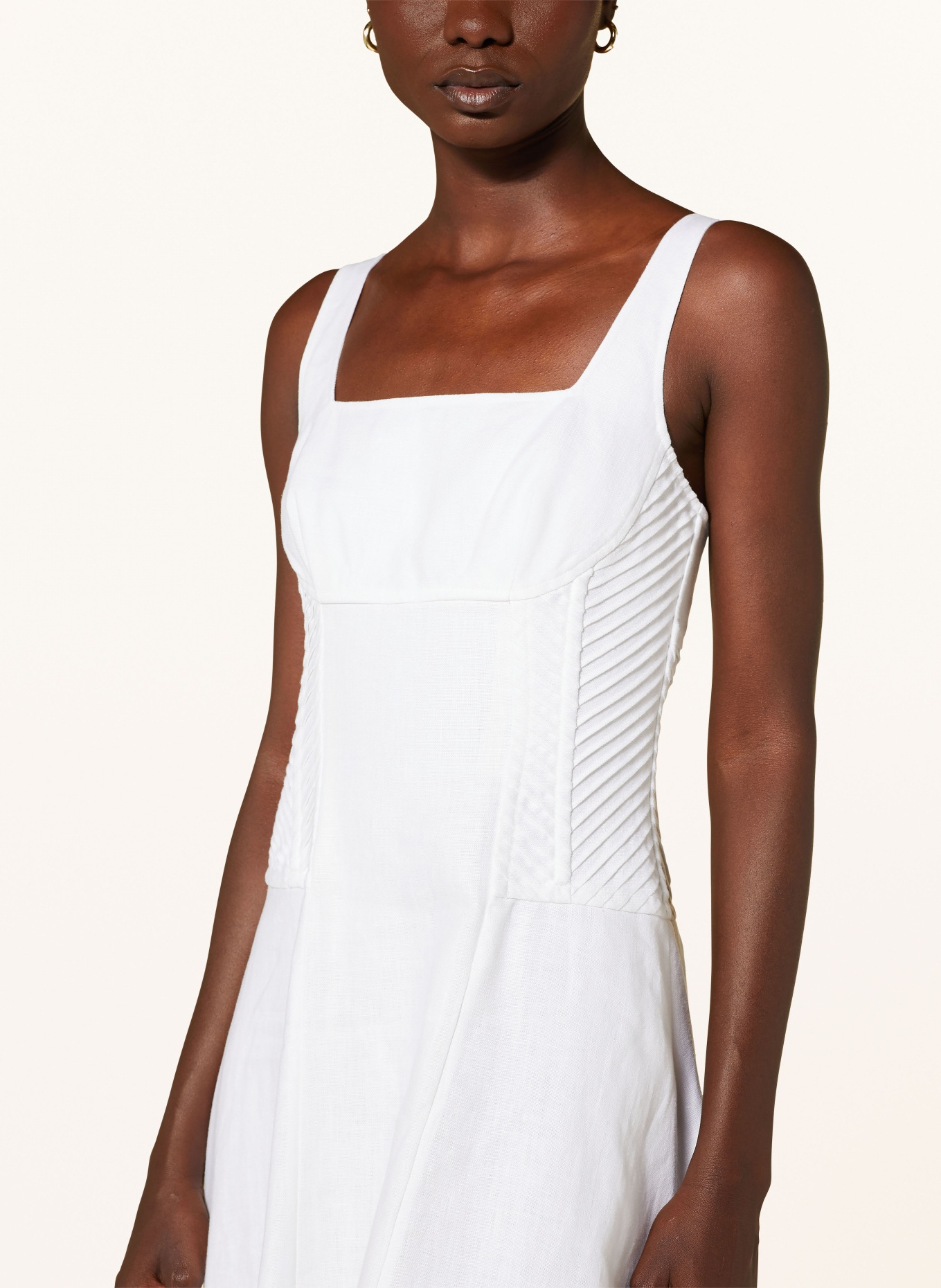 REISS Linen dress ETTA, Color: WHITE (Image 4)