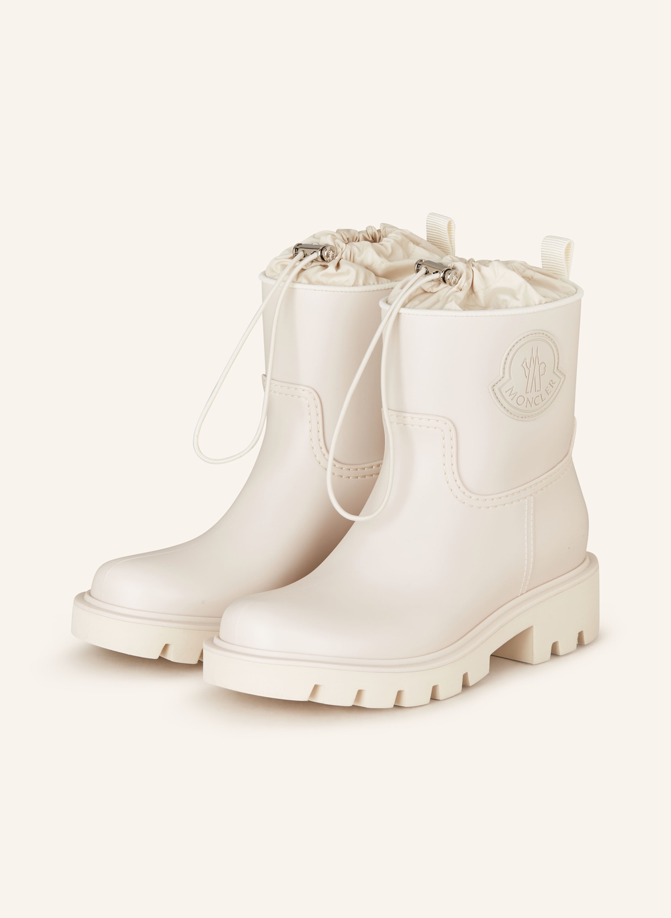 MONCLER Botki KICKSTREAM: ECRU