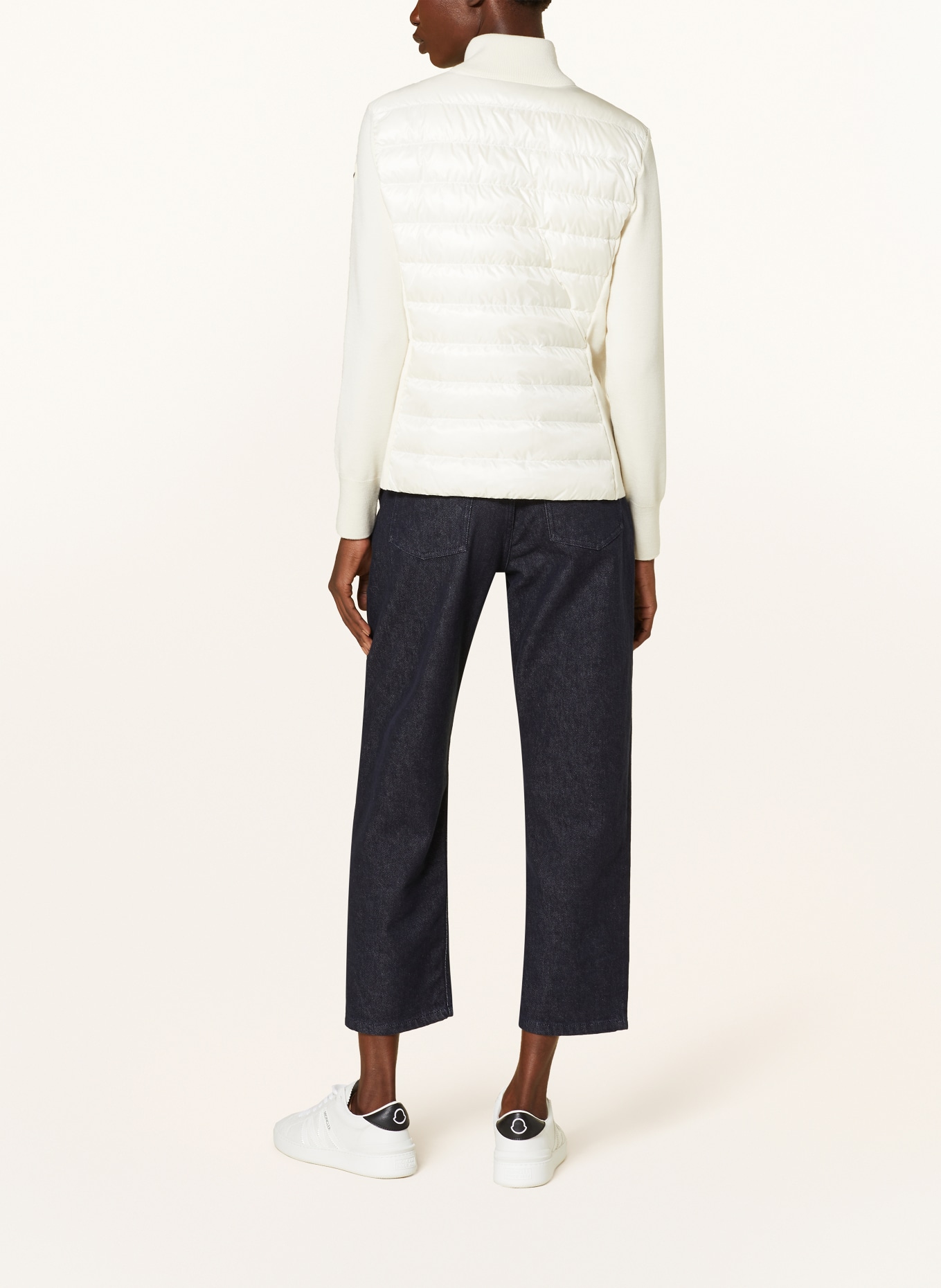 MONCLER Down jacket in mixed materials: CREAM (Image 3)