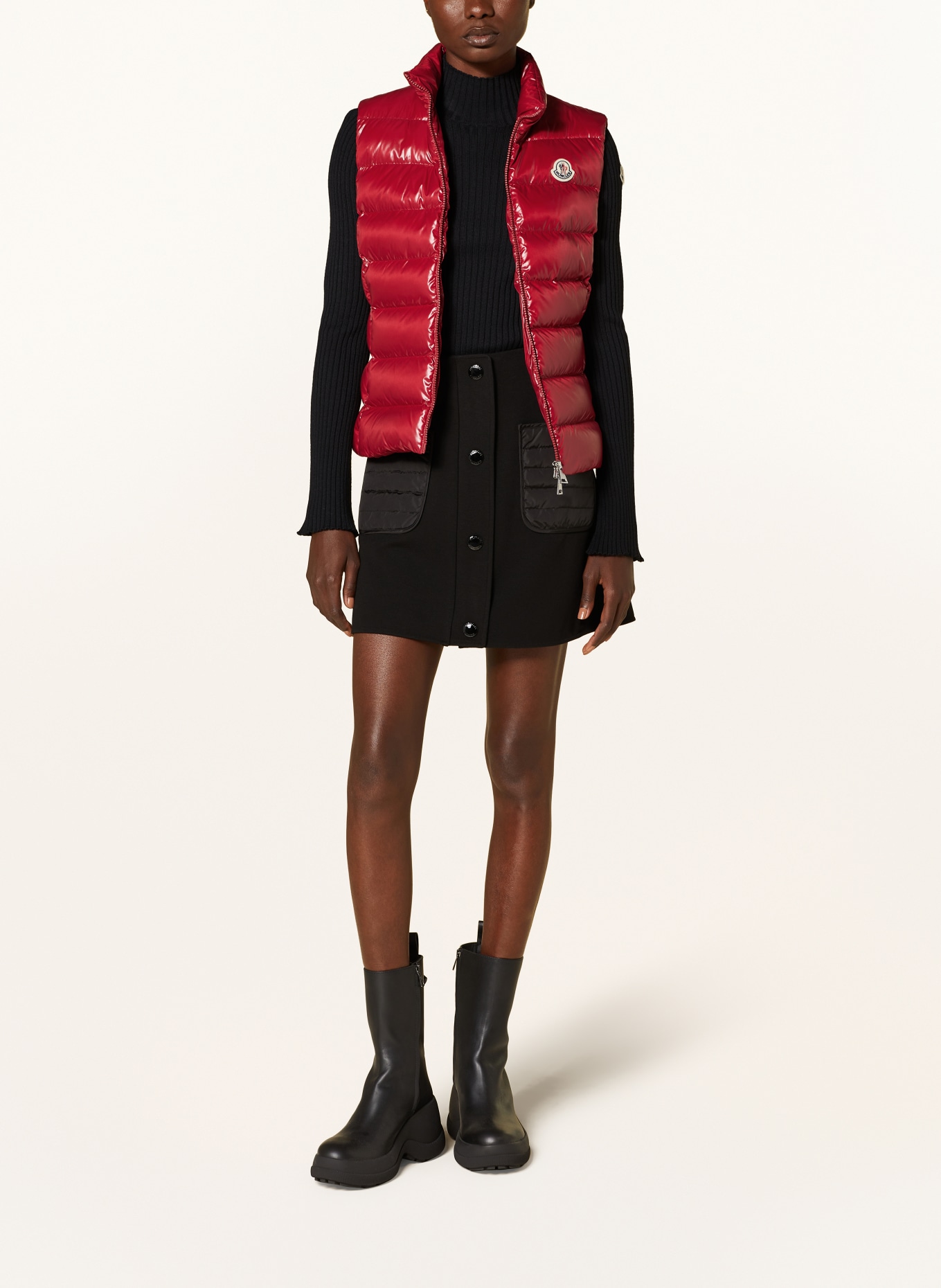 MONCLER Daunenweste GHANY: DUNKELROT