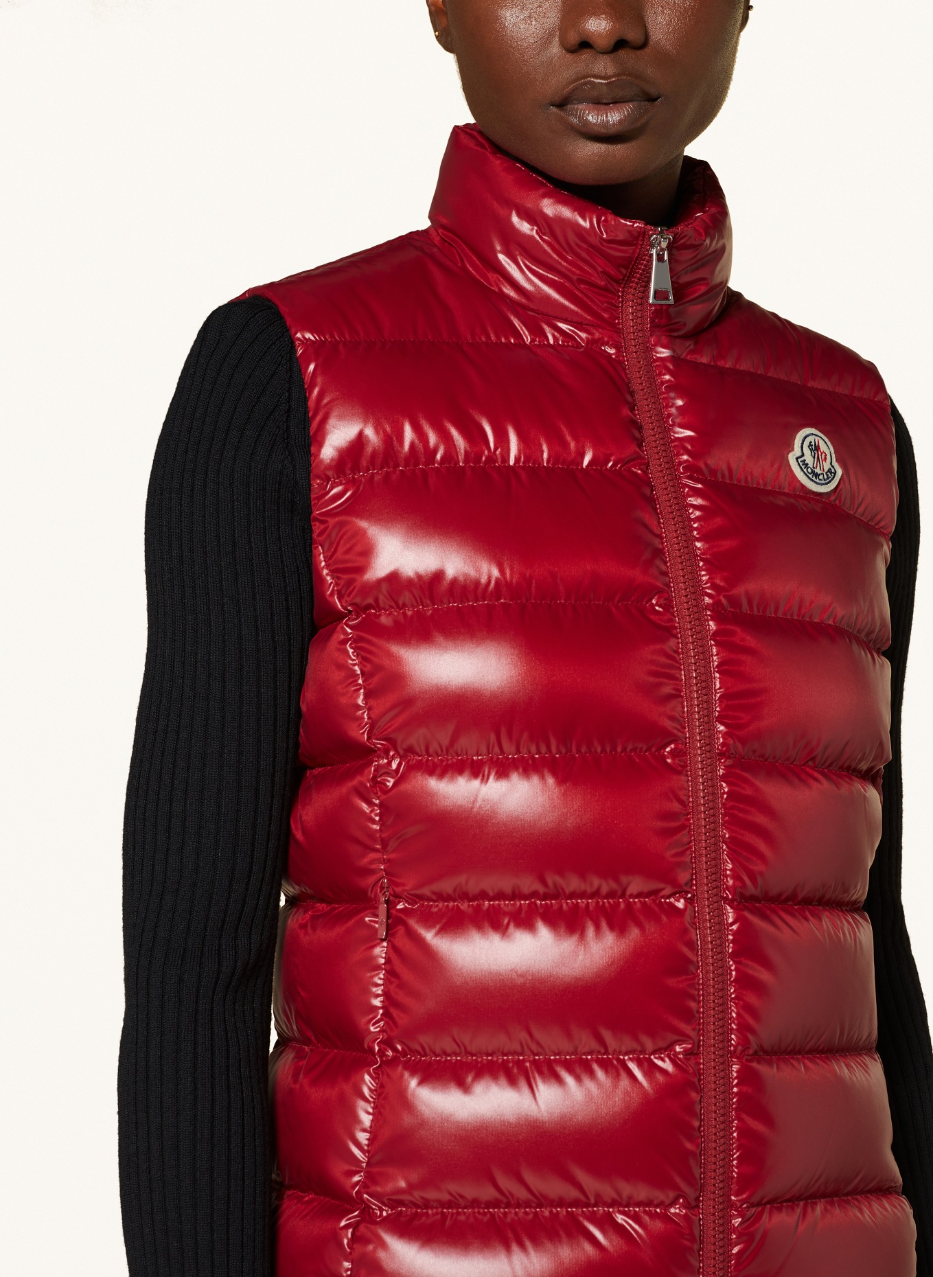 MONCLER Daunenweste GHANY: DUNKELROT