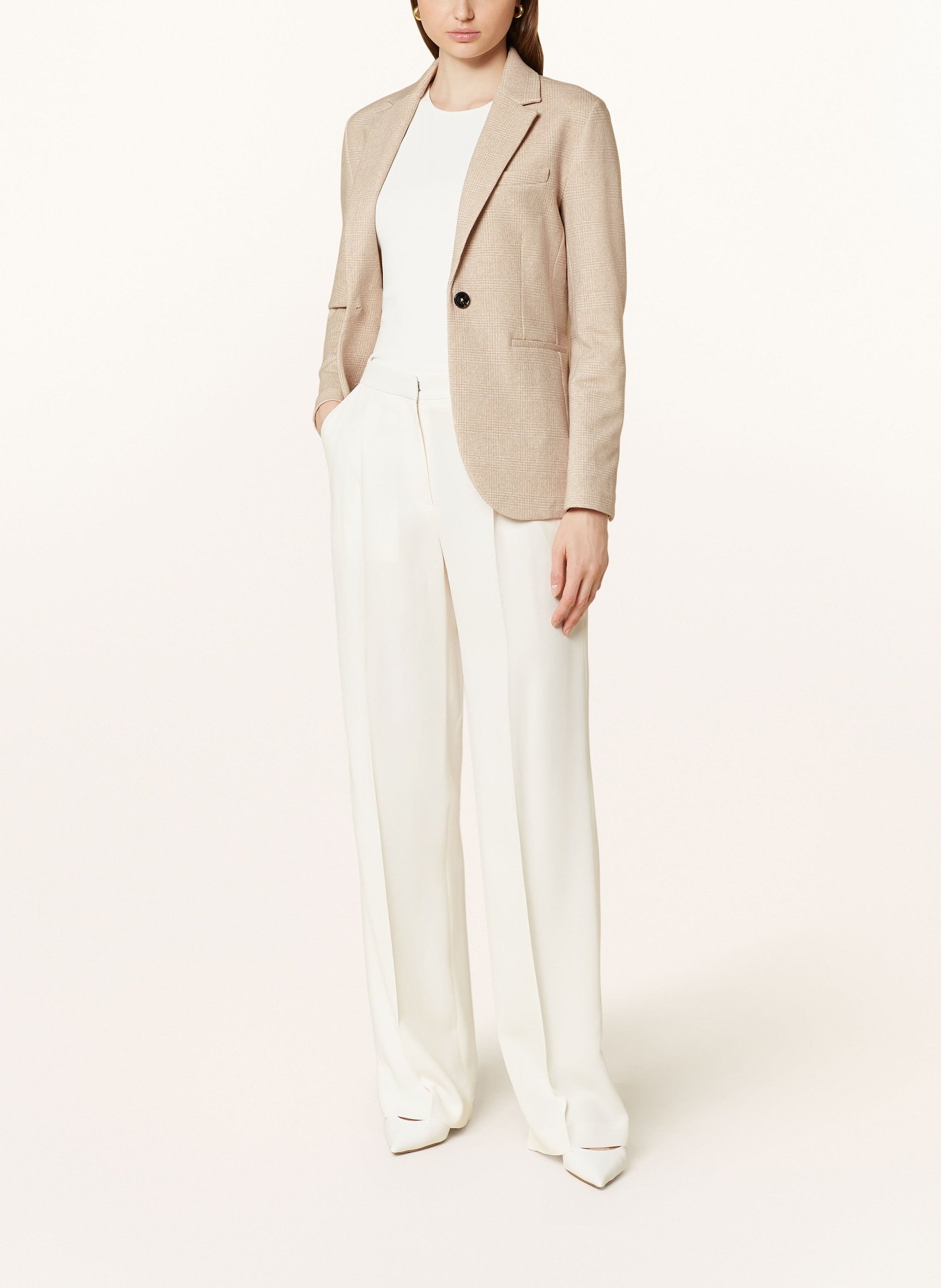 CIRCOLO 1901 Jersey blazer, Color: CREAM/ BEIGE (Image 2)