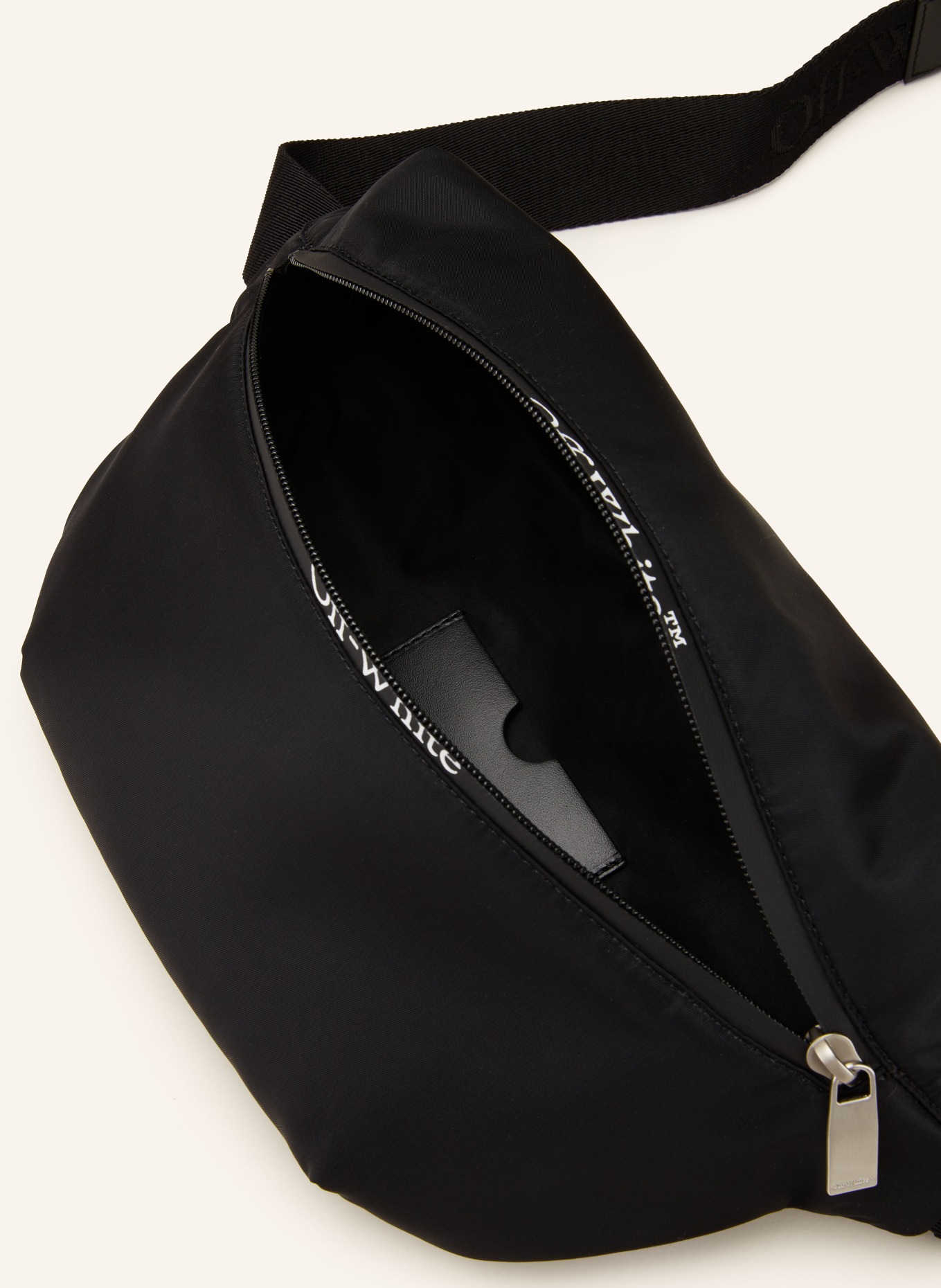 Off white black denim waist bag store