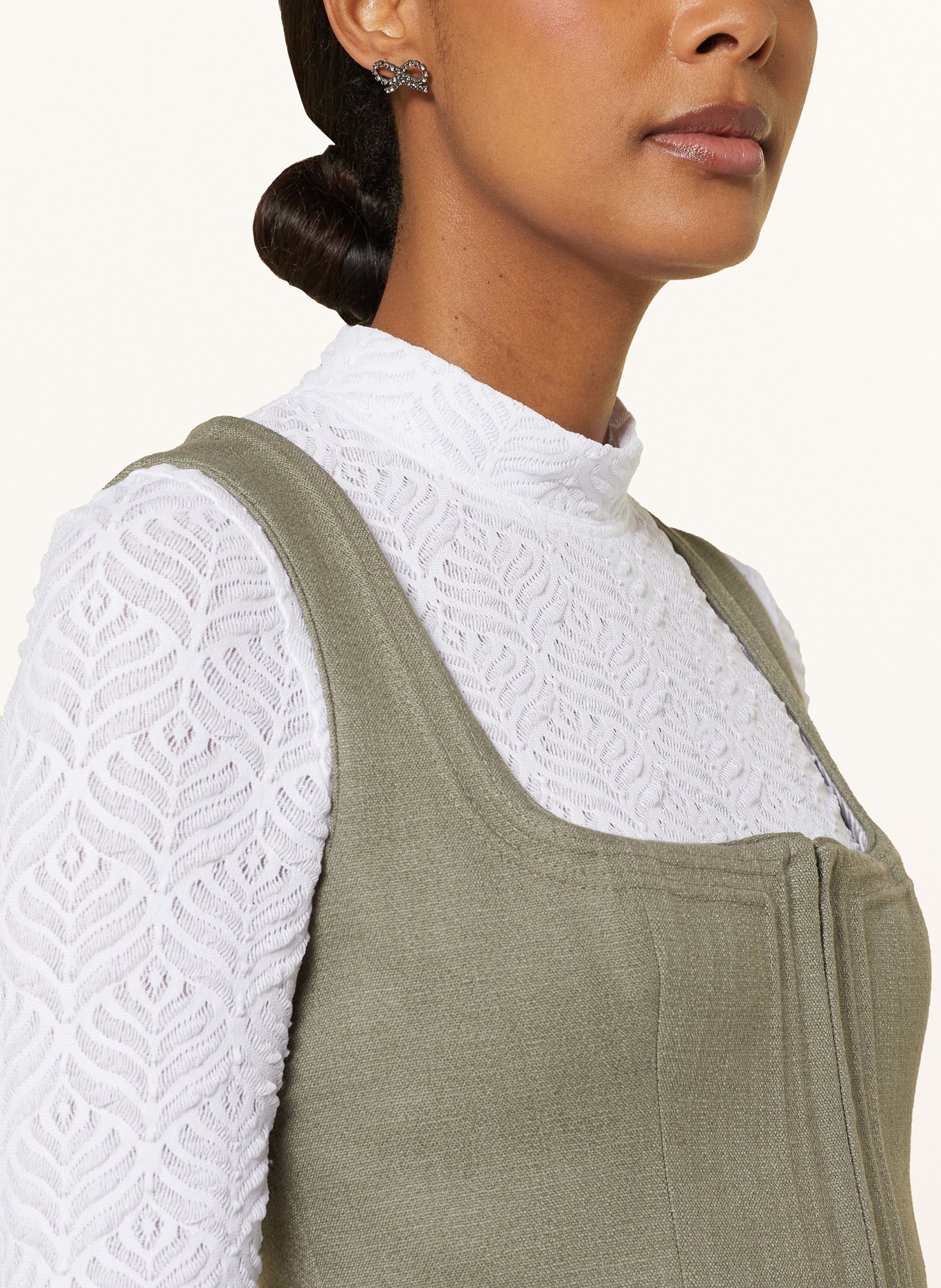 Seenberg Ohrstecker: GRAU / WEISS