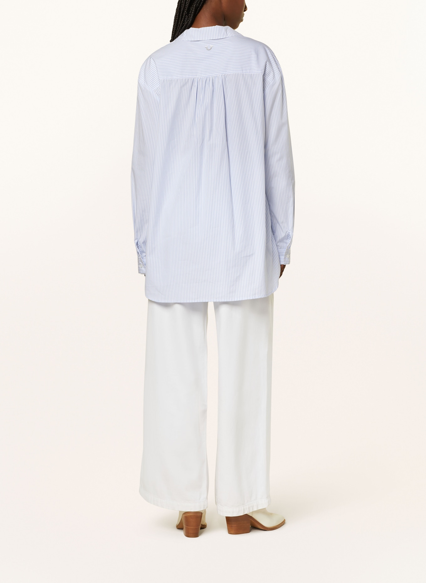 TRUE RELIGION Shirt blouse, Color: WHITE/ LIGHT BLUE (Image 3)