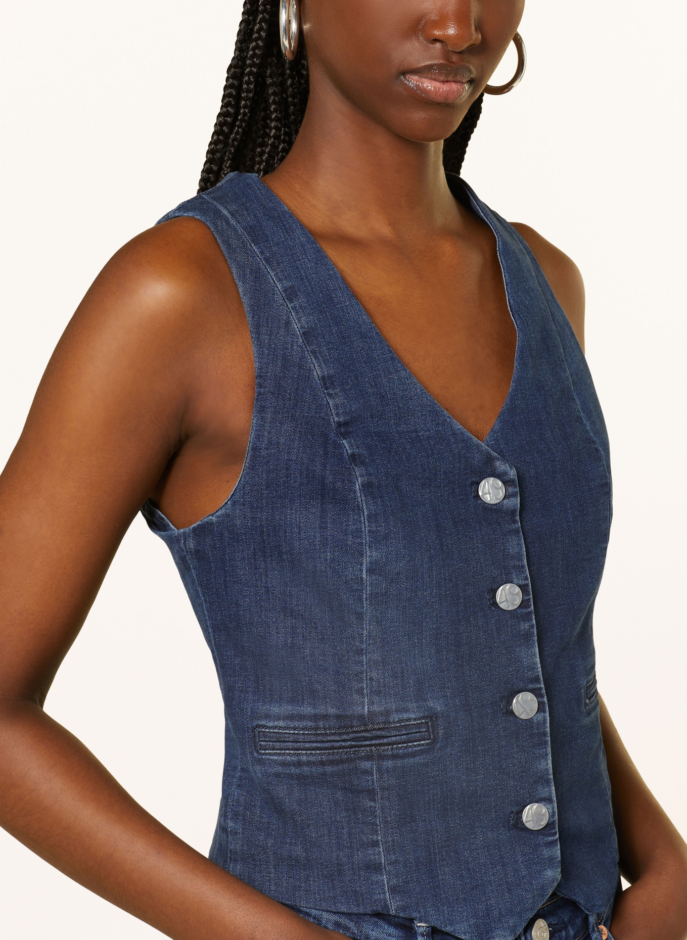 AG Jeans Denim vest, Color: DARK BLUE (Image 4)