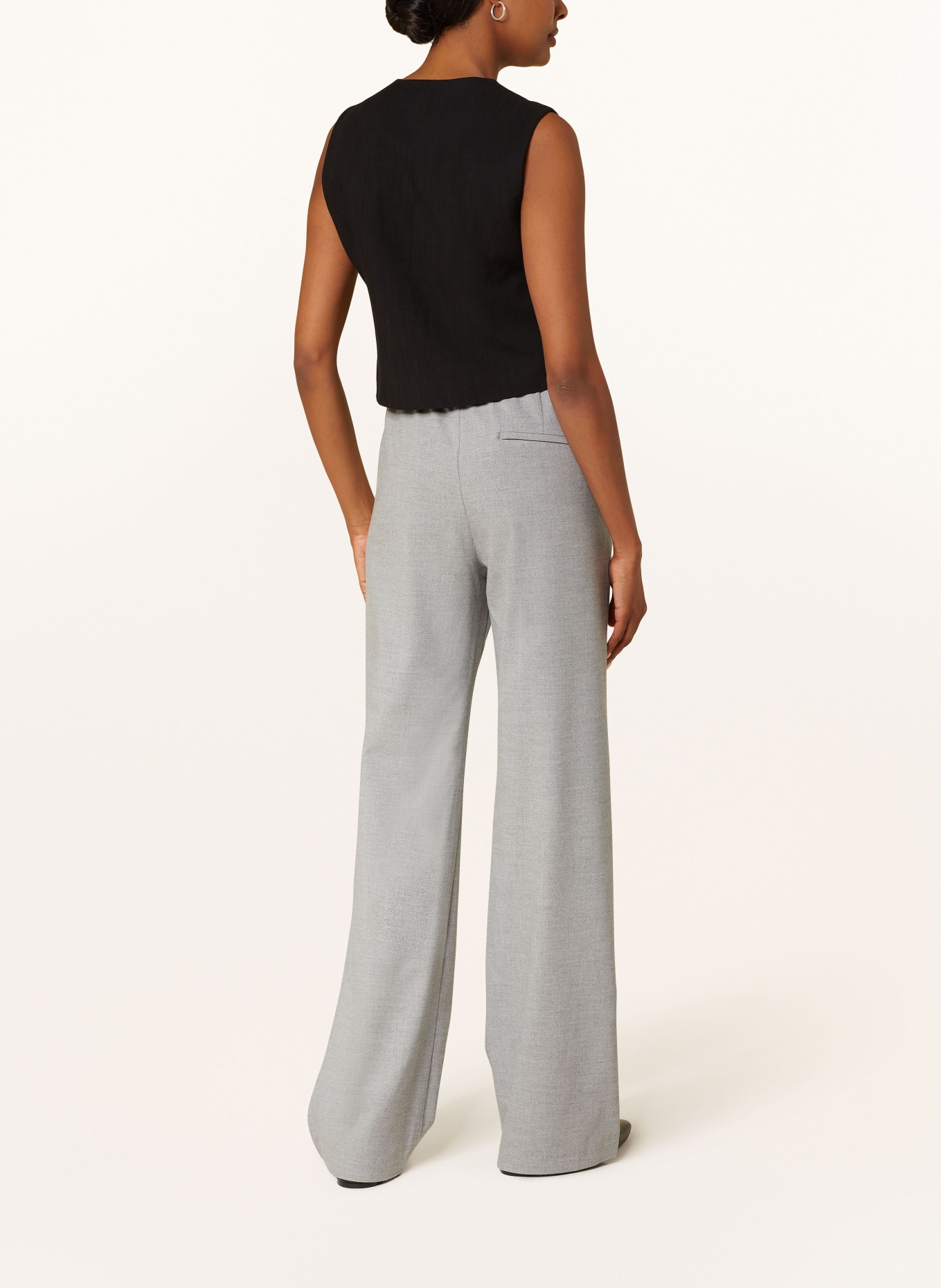 MAC Wide leg trousers CHIARA, Color: LIGHT GRAY (Image 3)