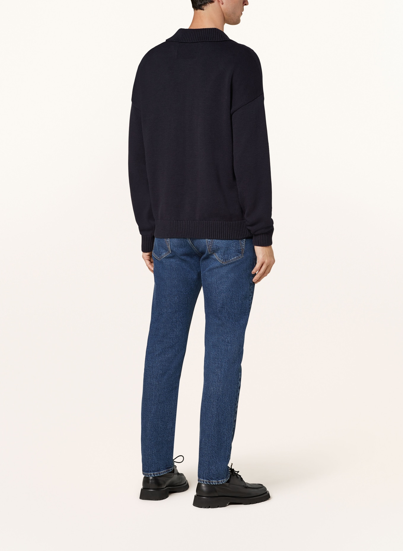 ARMEDANGELS Half-zip sweater FLORYAAN: DARK BLUE
