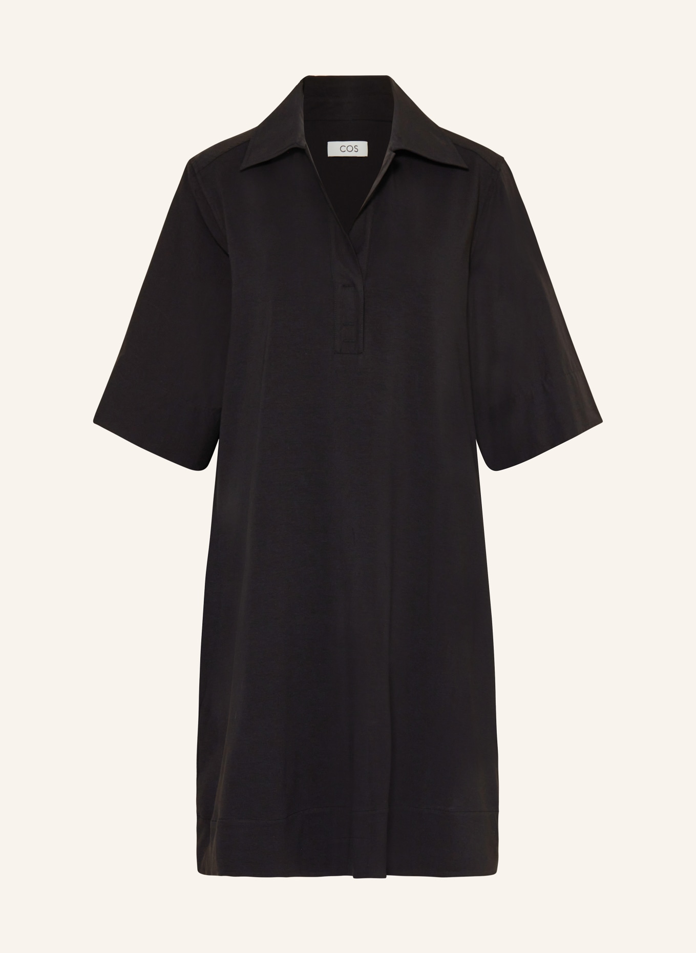 Cos black shirt dress 2025
