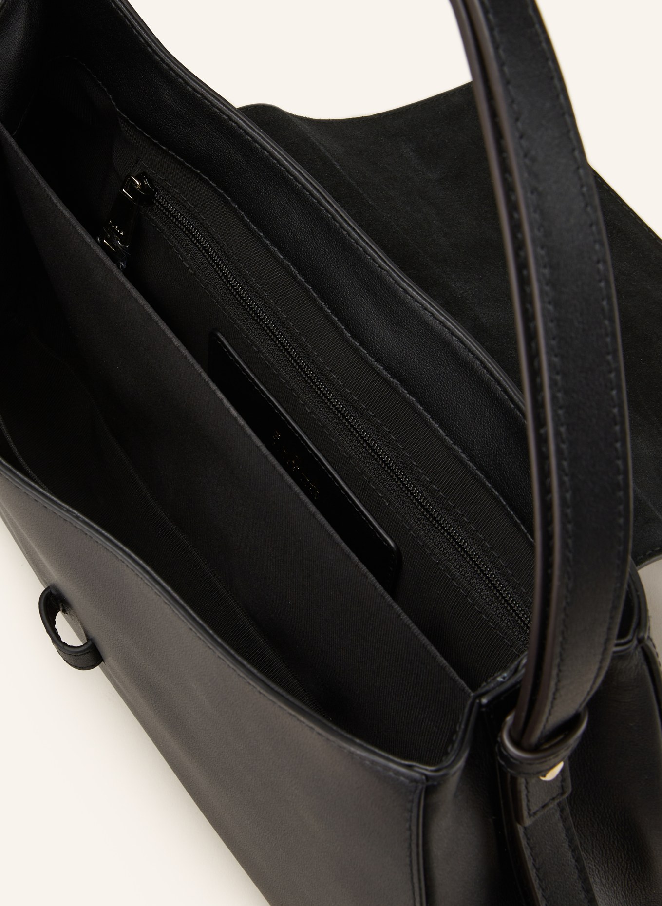 Furla black leather shoulder bag shop