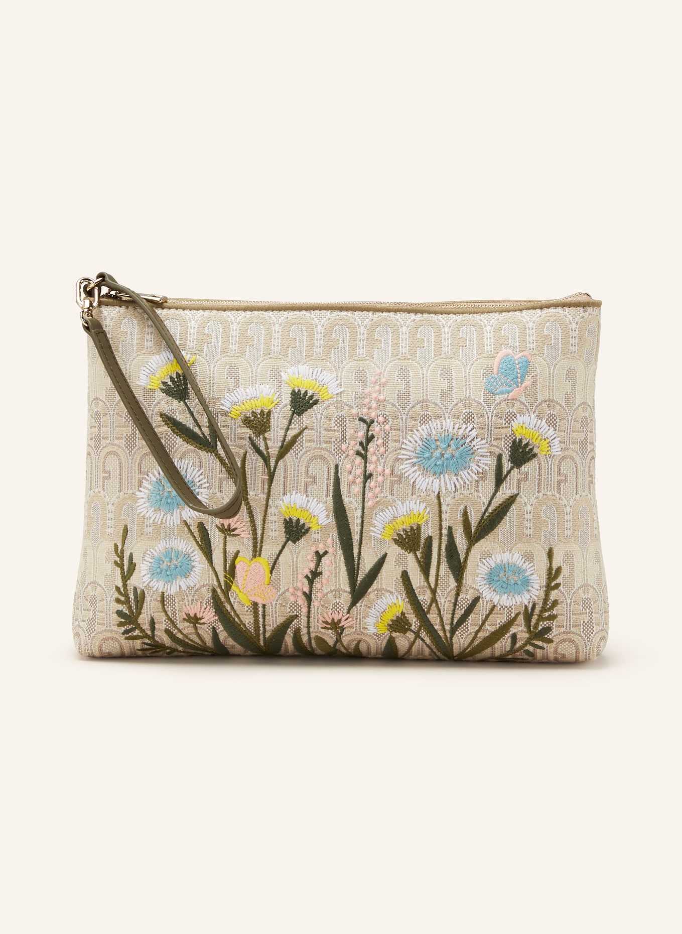 FURLA Pouch in light brown khaki