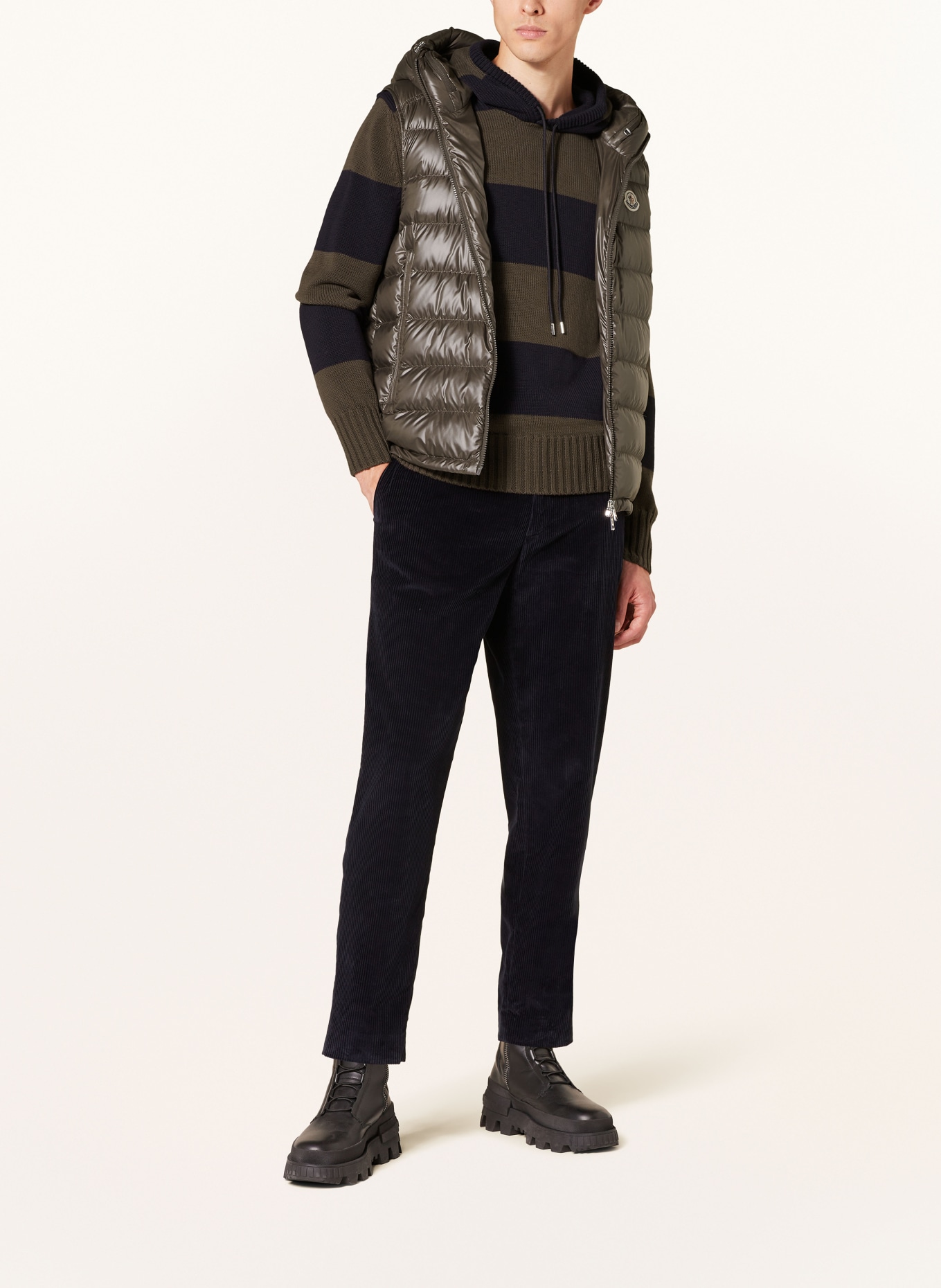 MONCLER Daunenweste BARANT: DUNKELBRAUN