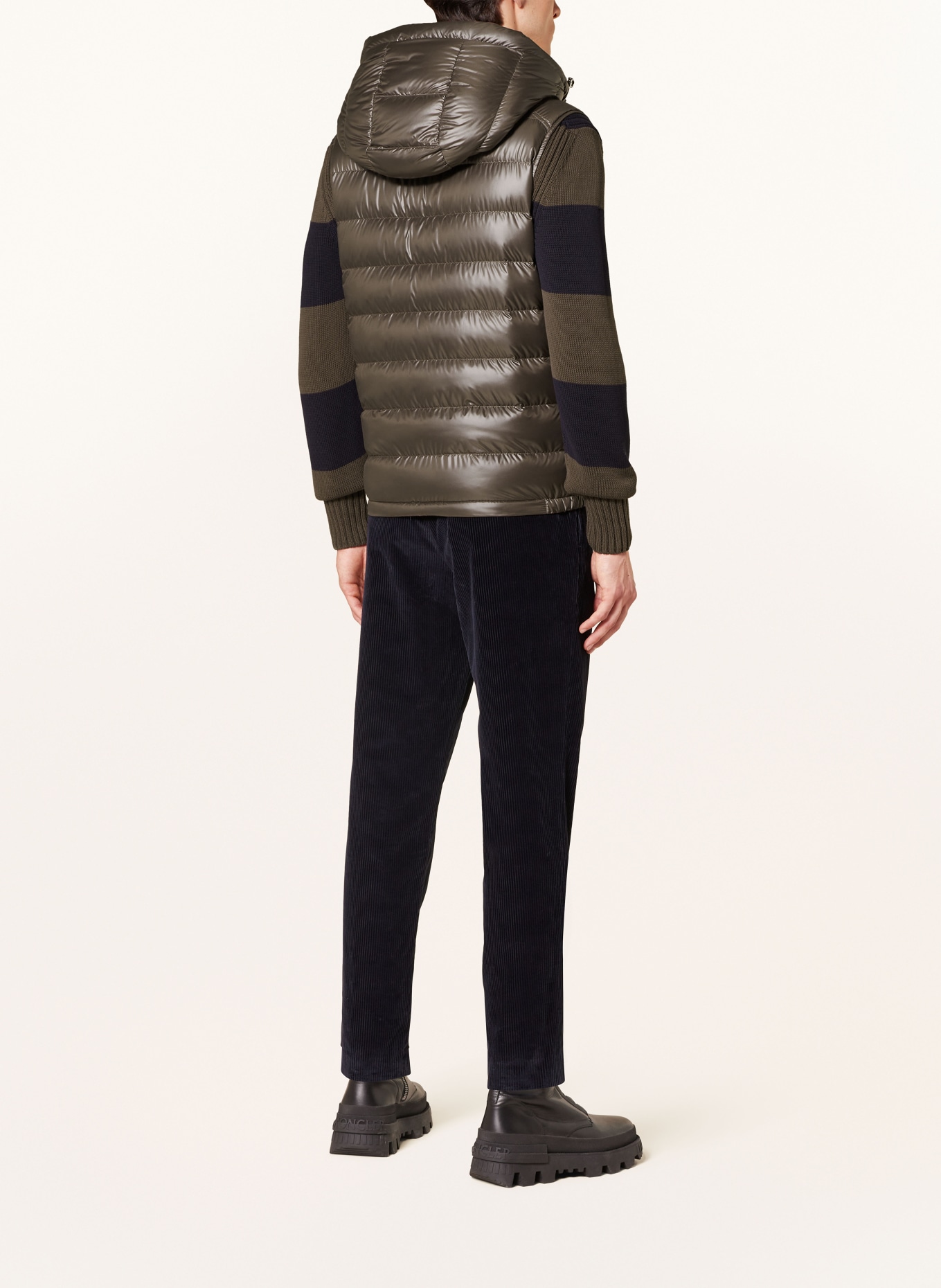 MONCLER Daunenweste BARANT: DUNKELBRAUN