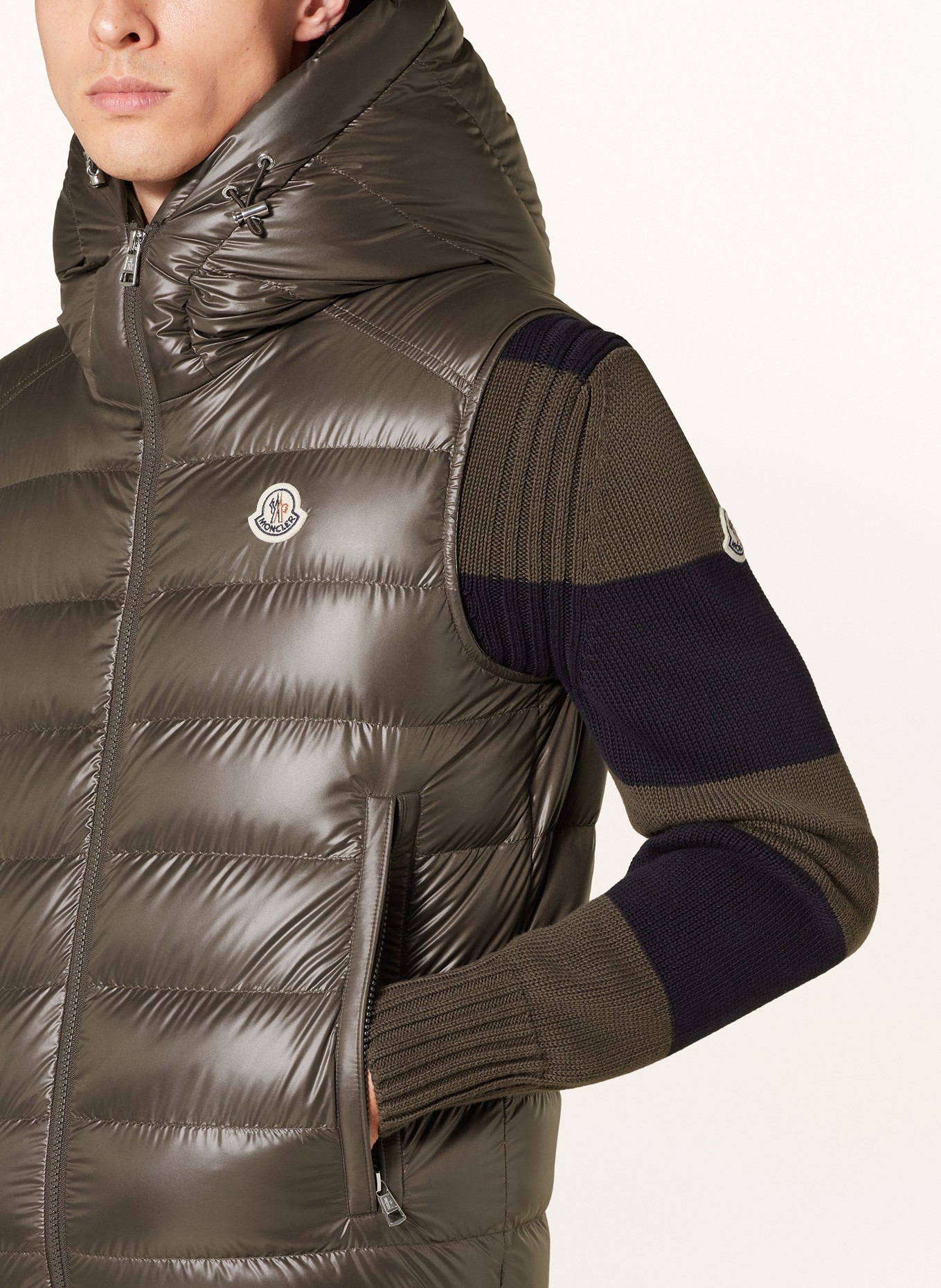 MONCLER Daunenweste BARANT: DUNKELBRAUN