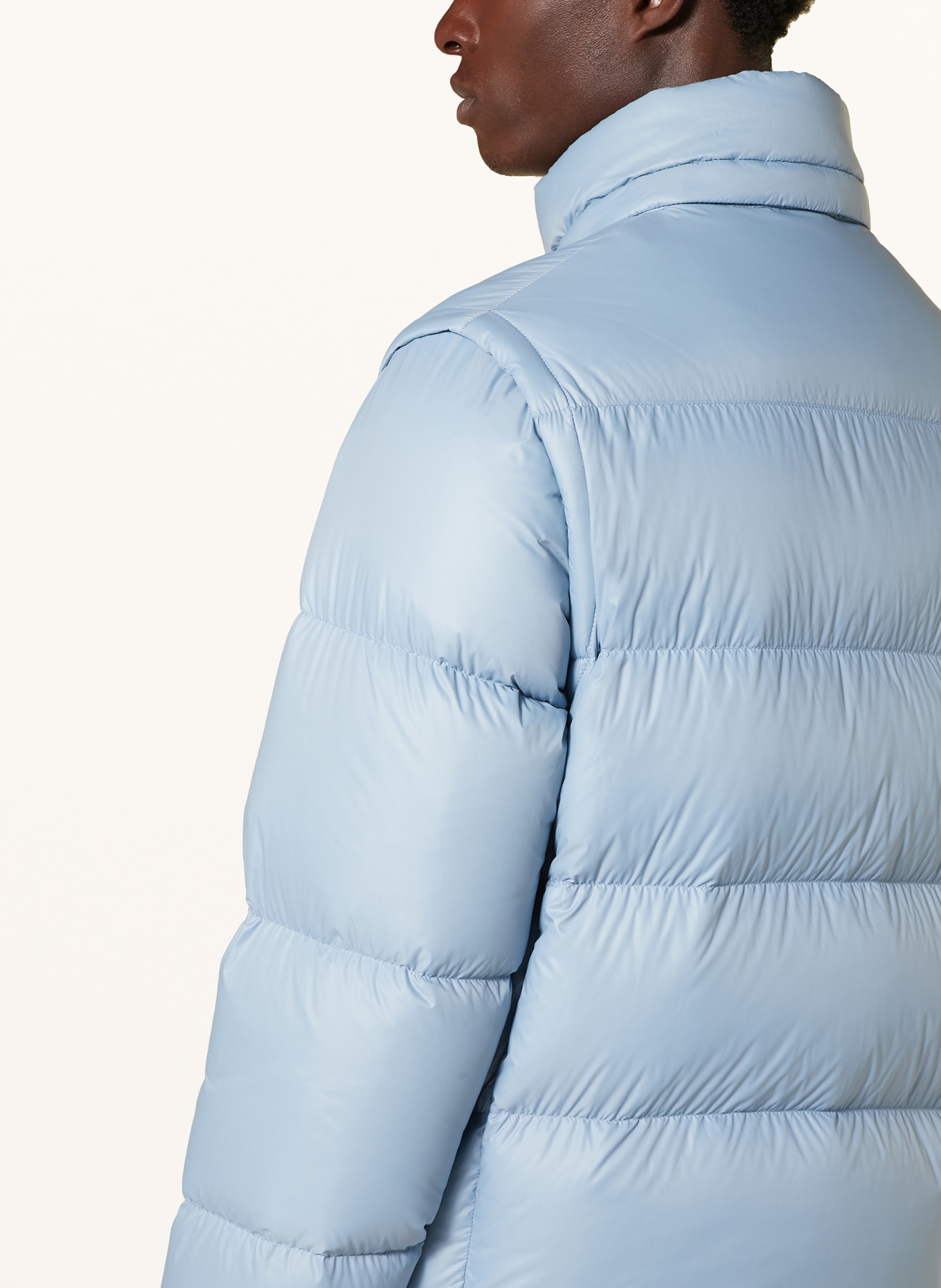 MONCLER Daunenjacke CYCLONE mit abnehmbarer Kapuze: HELLBLAU