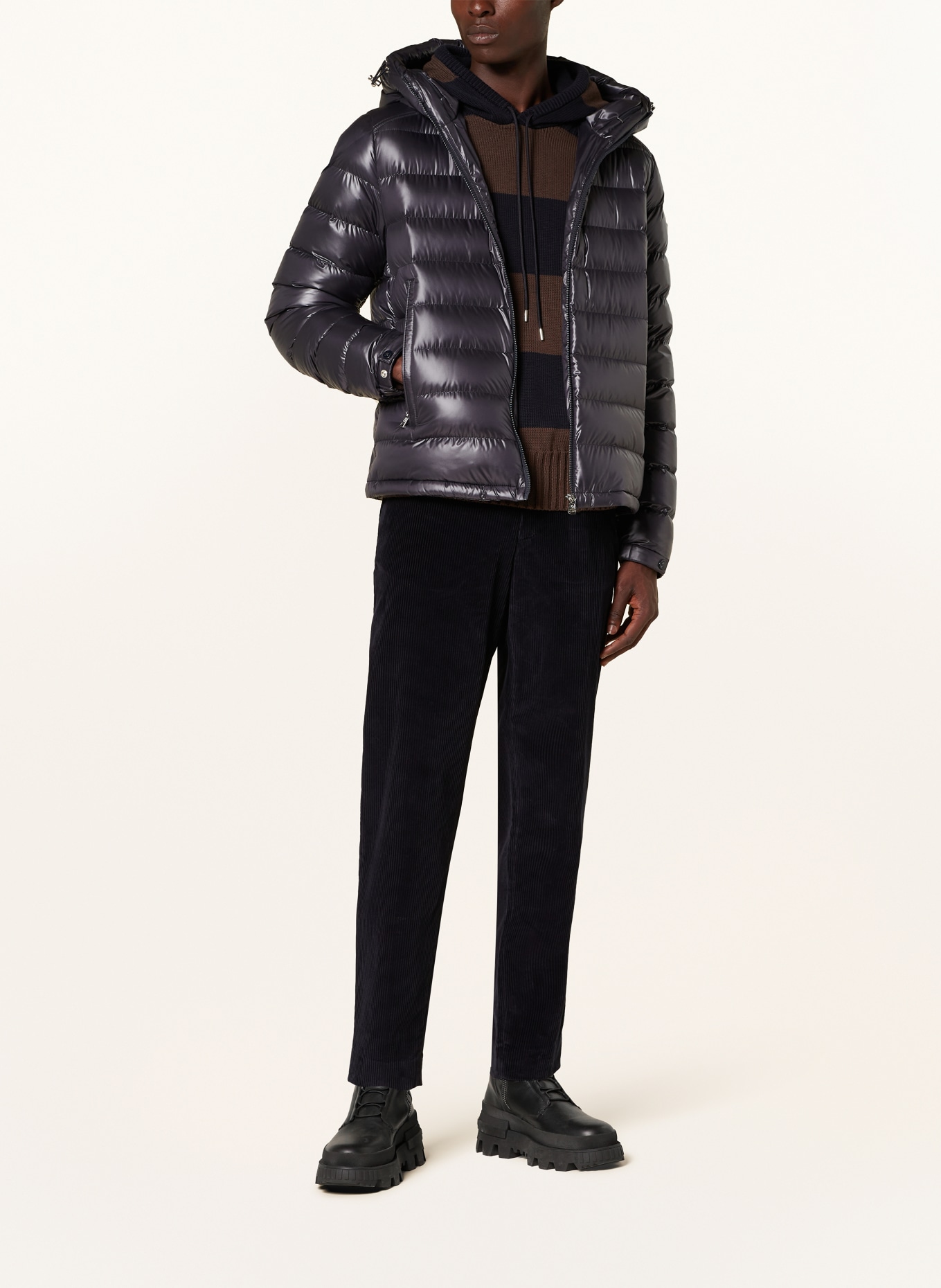 MONCLER Down jacket BESINES in dark blue
