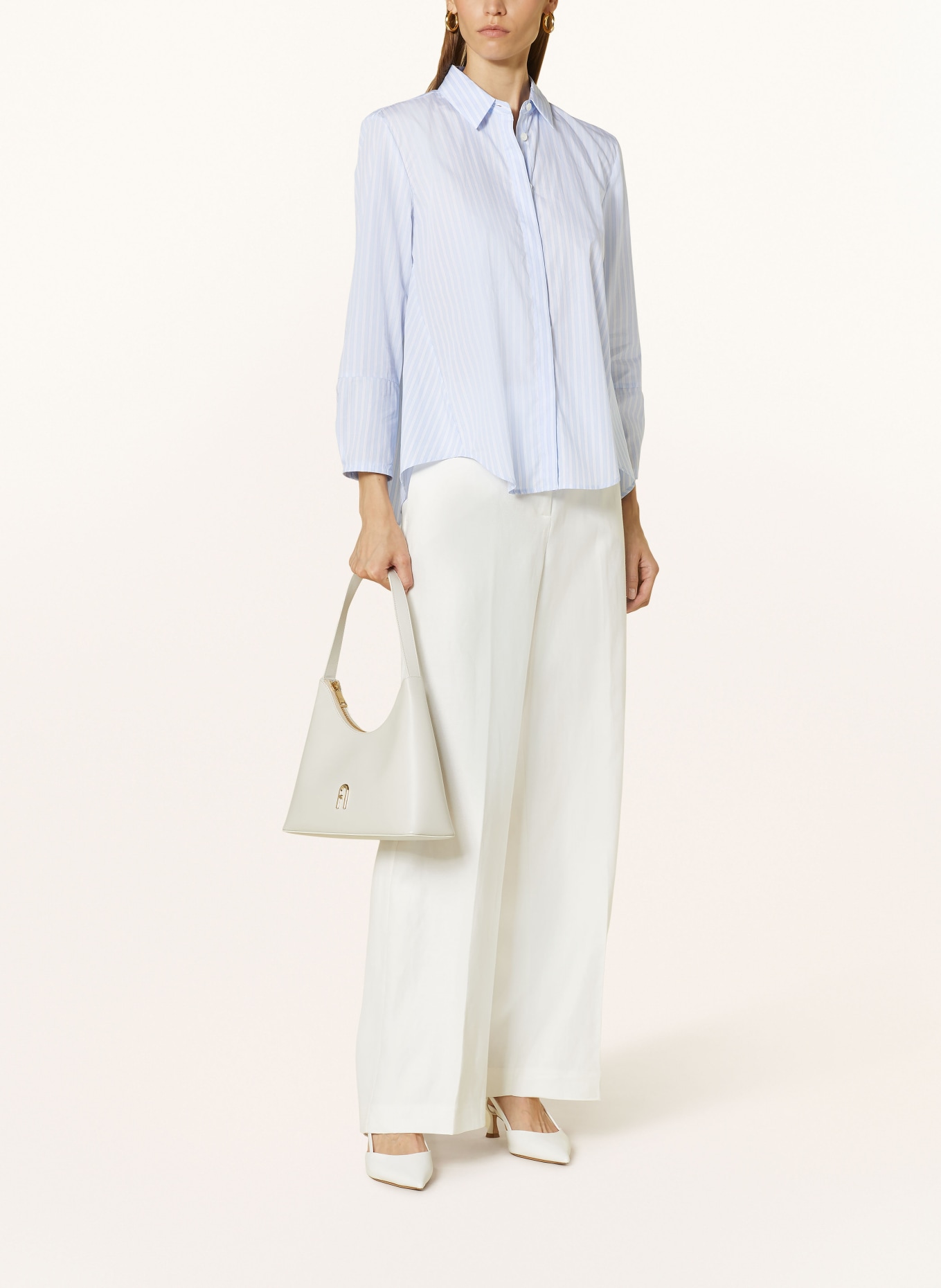 ROBERT FRIEDMAN Shirt blouse NORA, Color: LIGHT BLUE/ WHITE (Image 2)