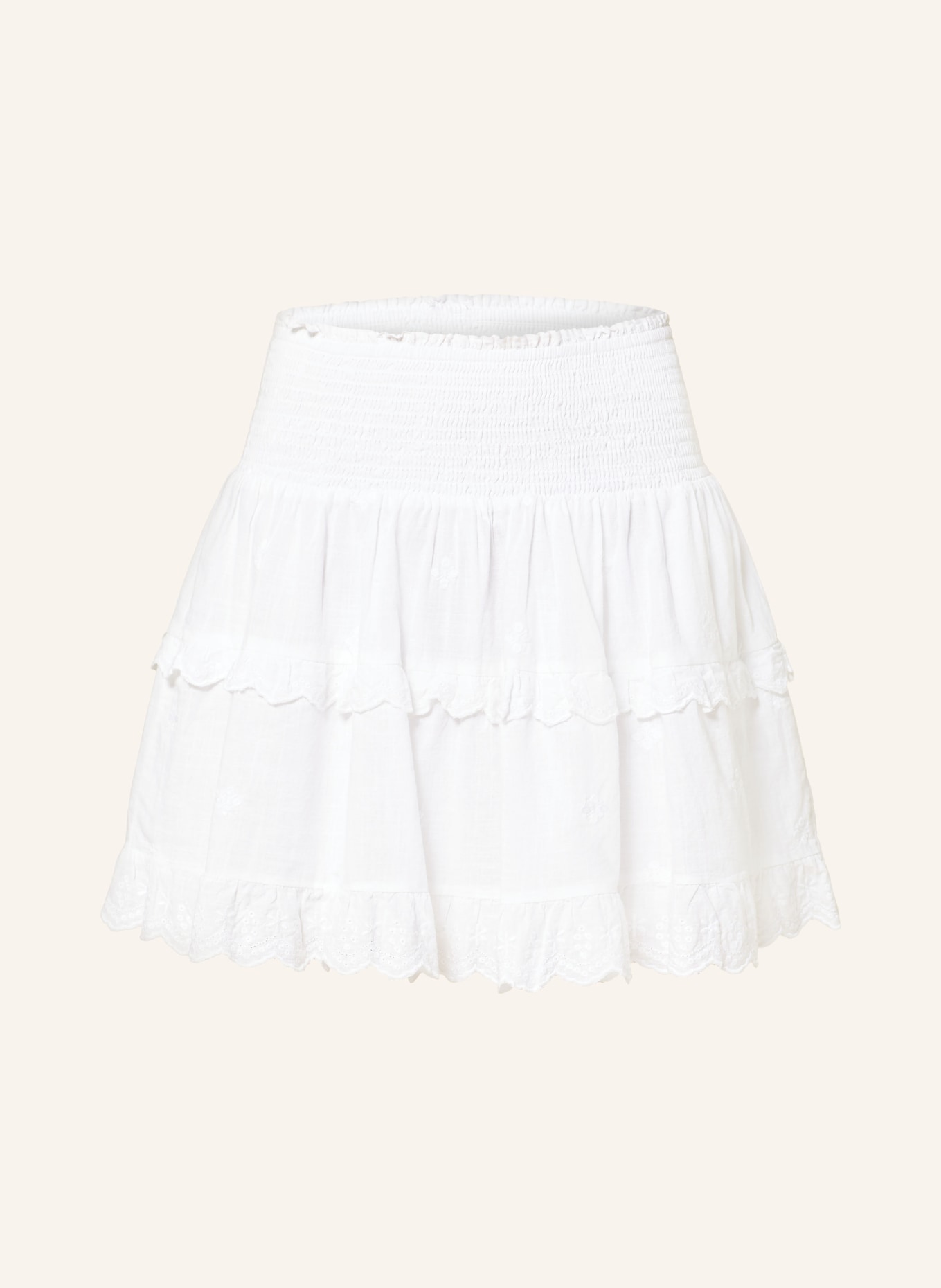 NEO NOIR Skirt LANDO section with lace, Color: WHITE (Image 1)