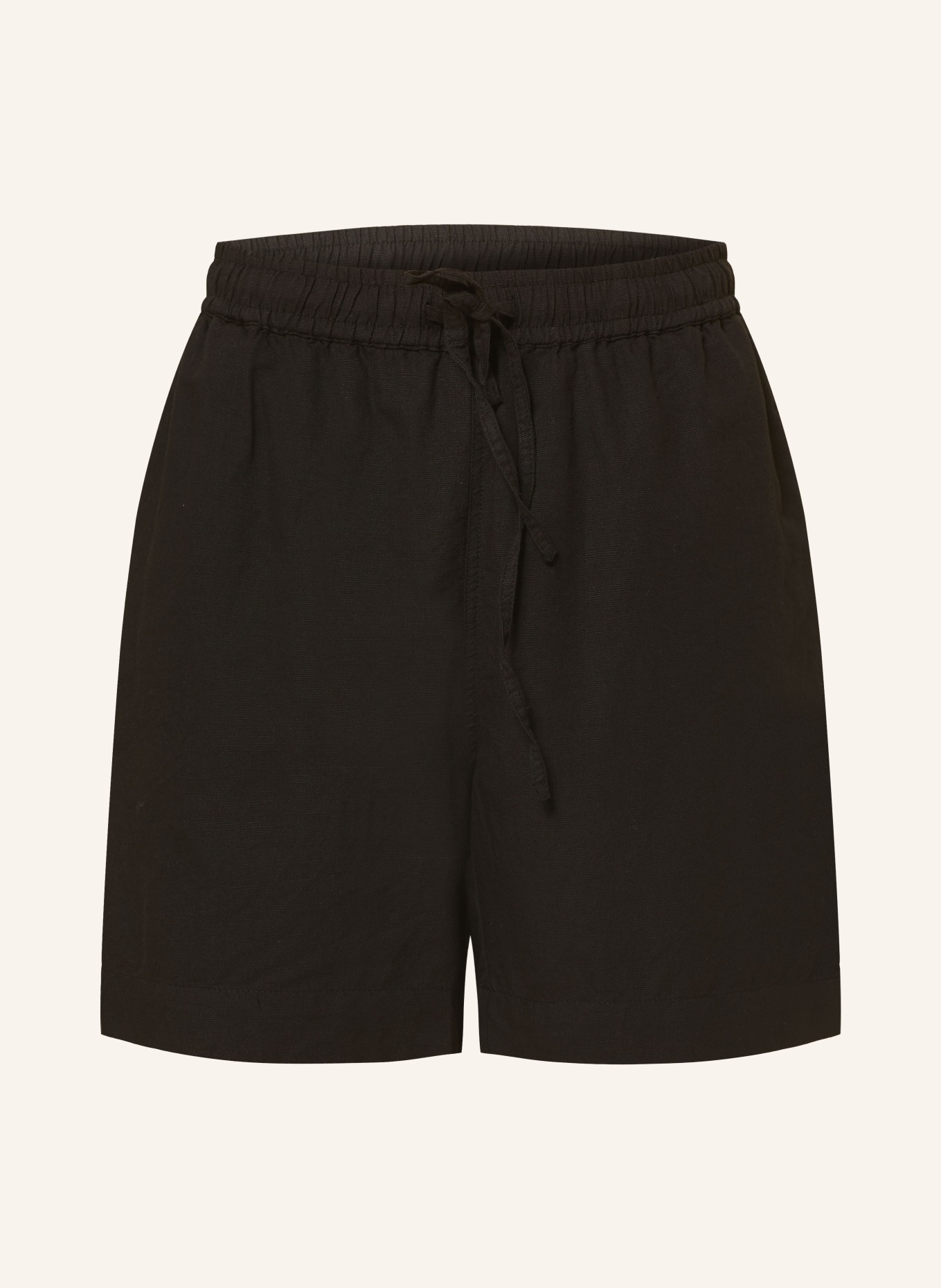 NEO NOIR Shorts SHEA with linen, Color: BLACK (Image 1)