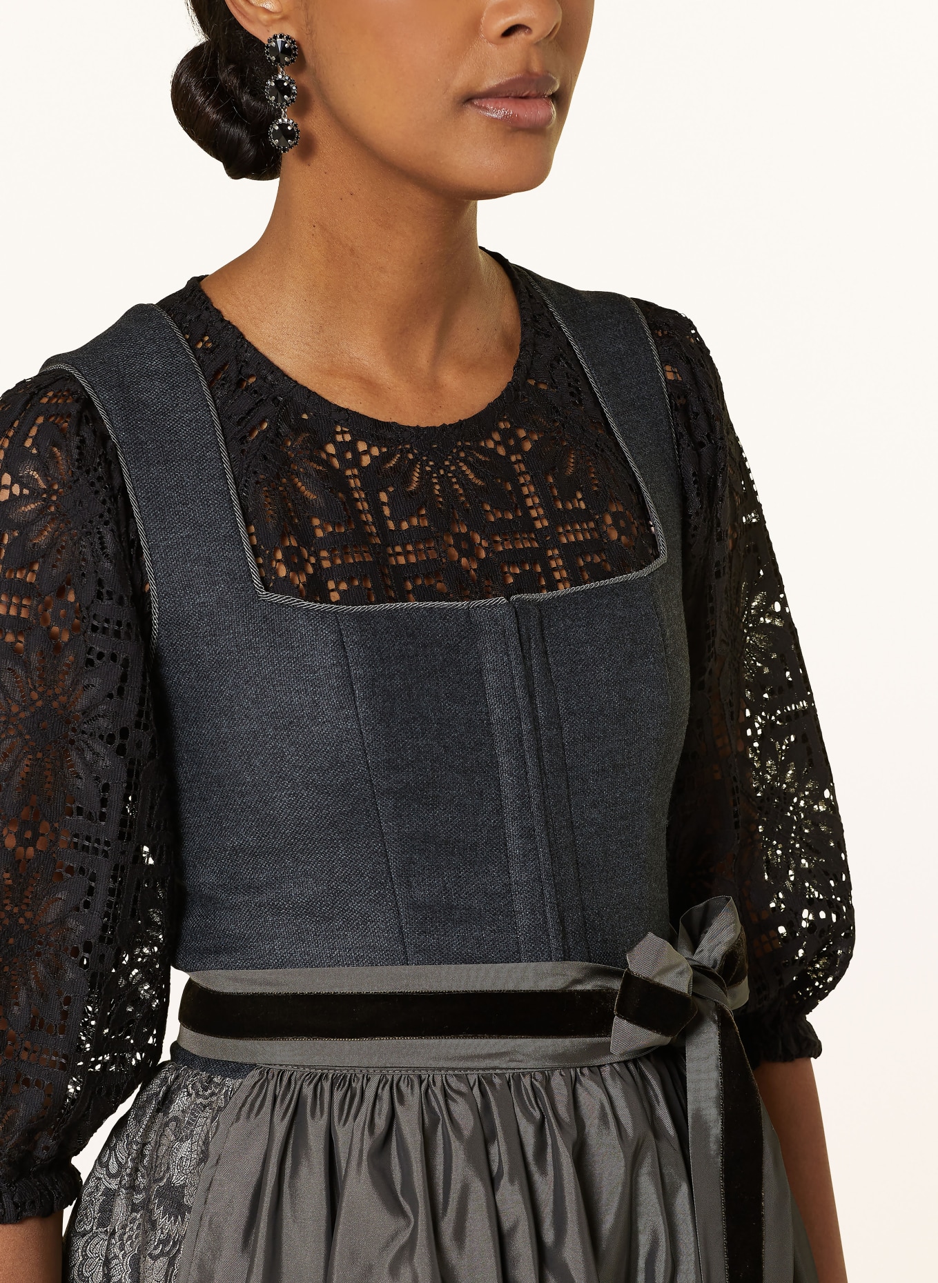 KINGA MATHE Dirndl GIRONA, Color: DARK GRAY (Image 4)