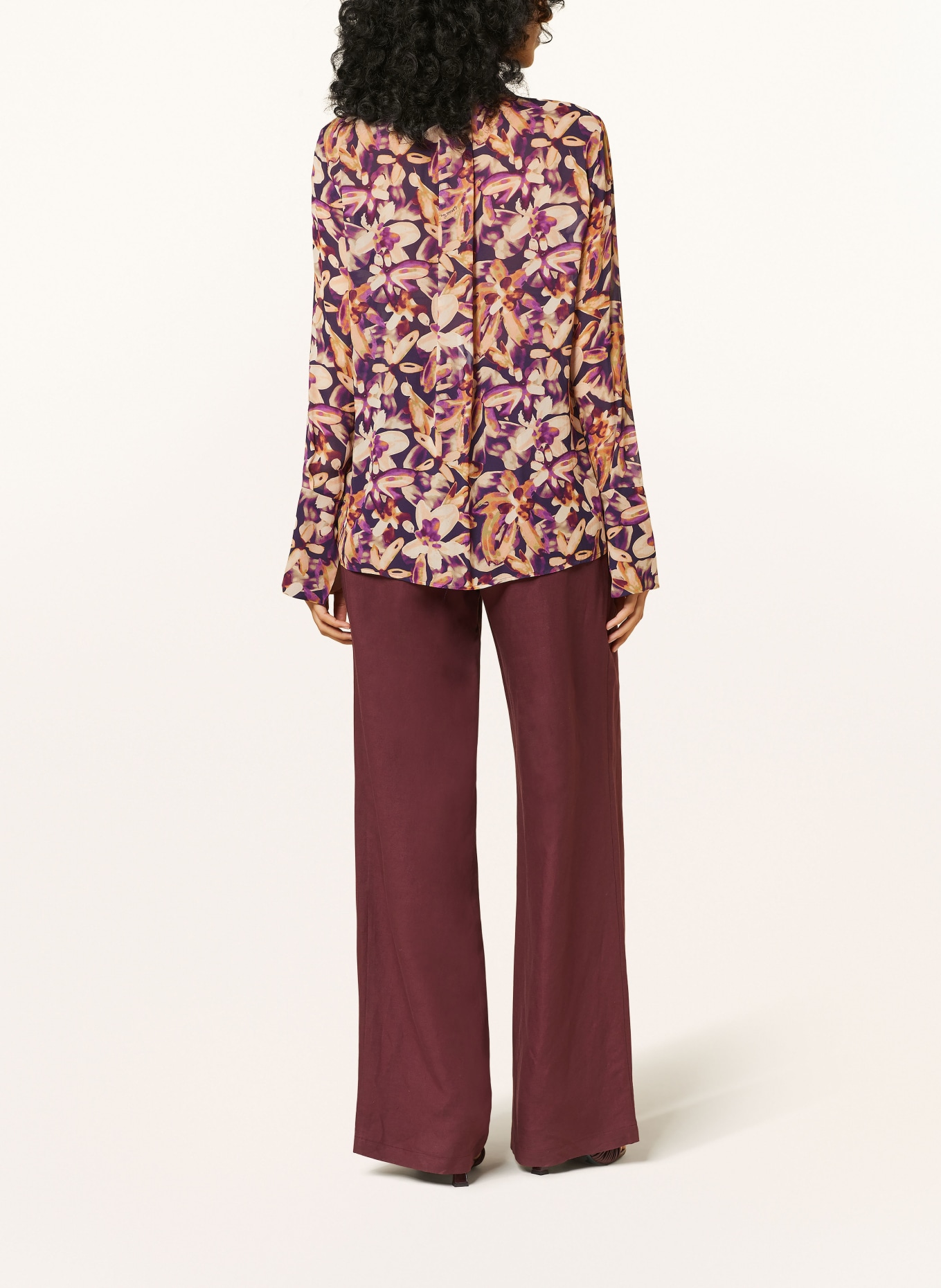 PATRIZIA PEPE Shirt blouse, Color: DARK PURPLE/ FUCHSIA/ NUDE (Image 3)