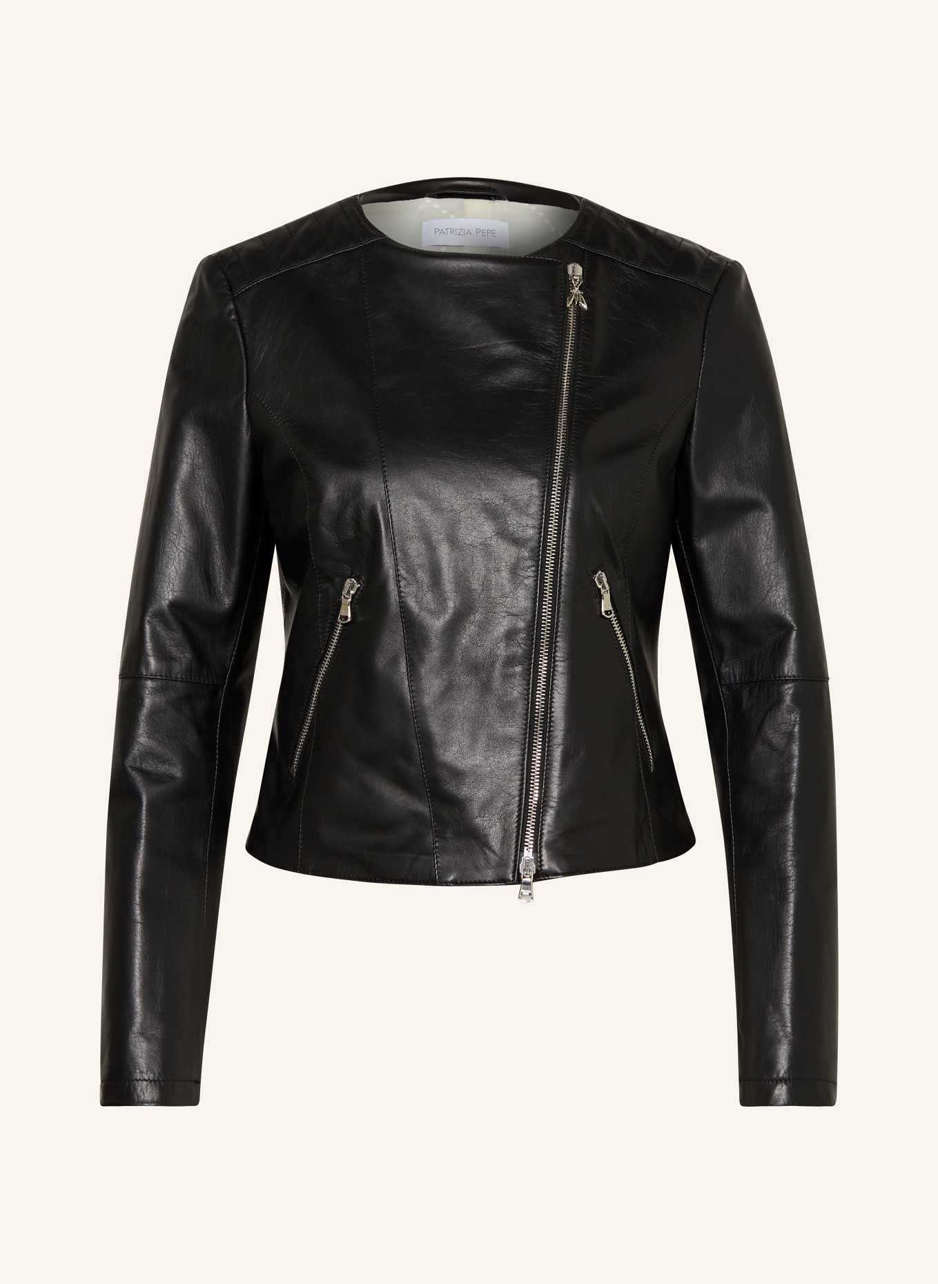Patrizia pepe lederjacke schwarz clearance