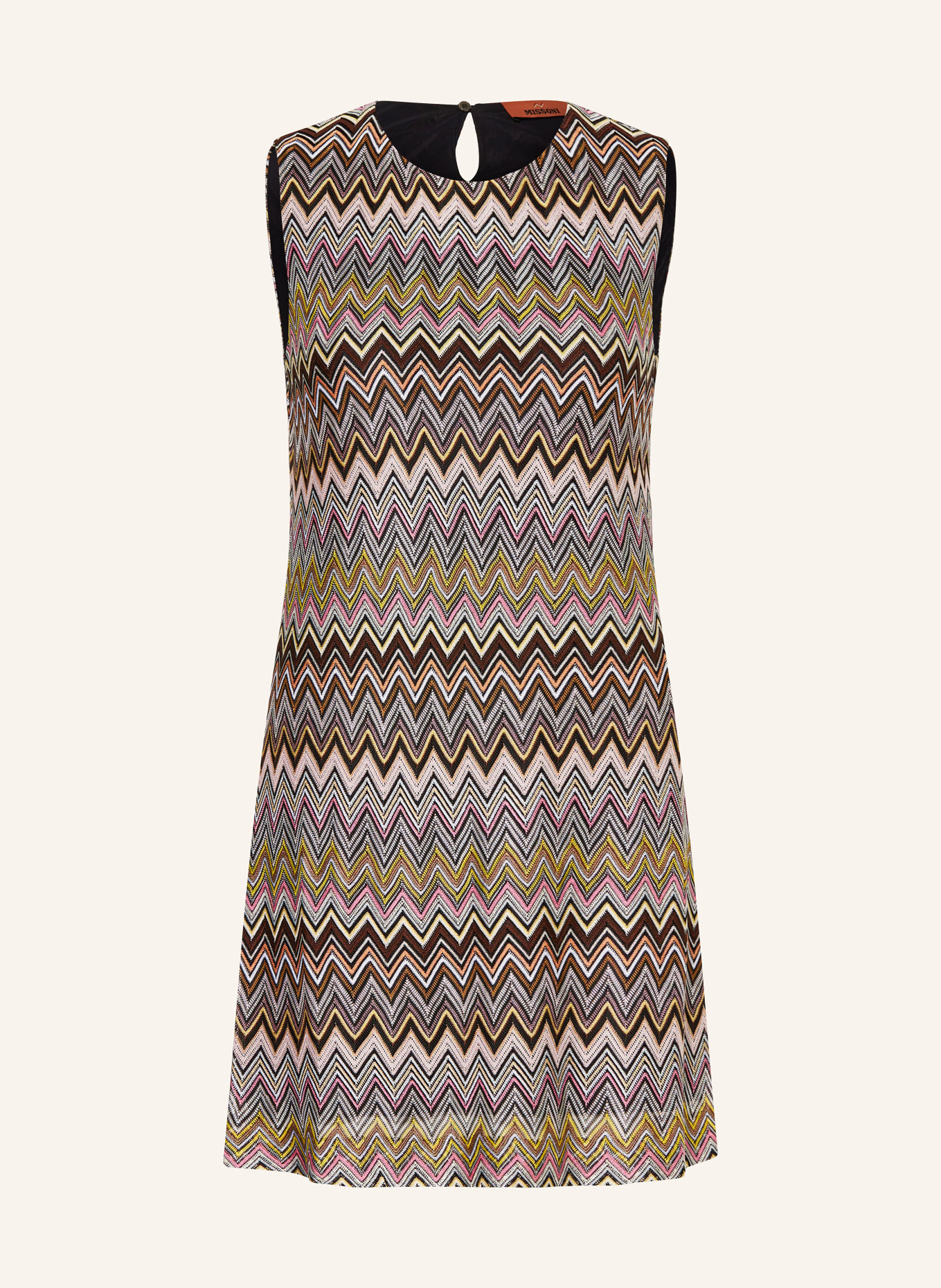 MISSONI Knit dress, Color: BROWN/ LIGHT PINK/ DARK YELLOW (Image 1)