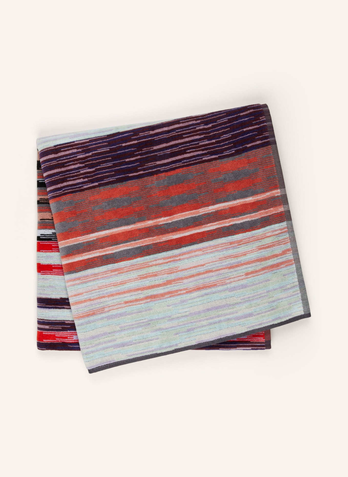 MISSONI Home Duschtuch MINUETTO, Farbe: ROT/ DUNKELGRAU/ MINT (Bild 2)