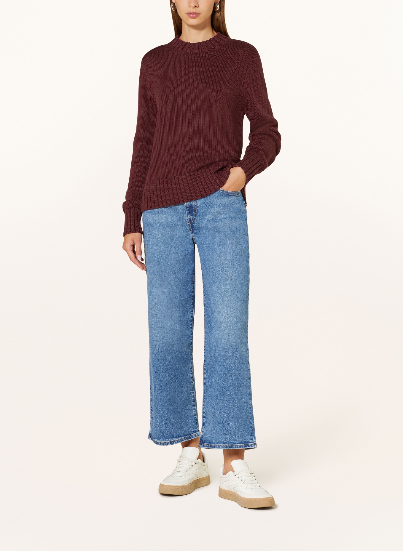 ARMEDANGELS Pullover AMALIAAS: DUNKELROT