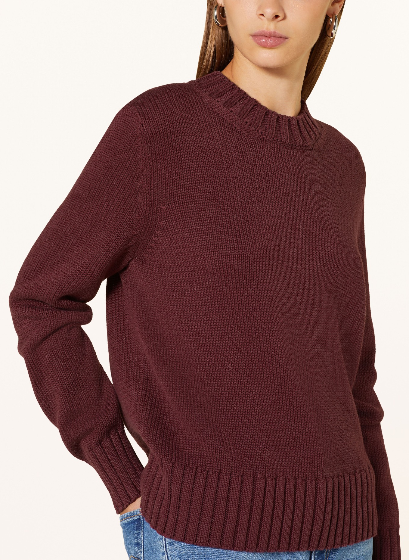 ARMEDANGELS Pullover AMALIAAS: DUNKELROT