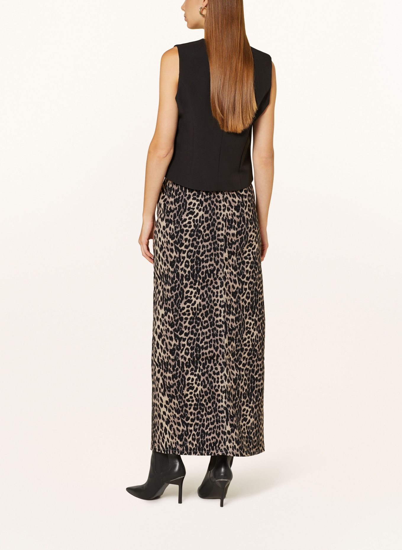 ONLY Skirt, Color: BLACK/ TAUPE/ ECRU (Image 3)