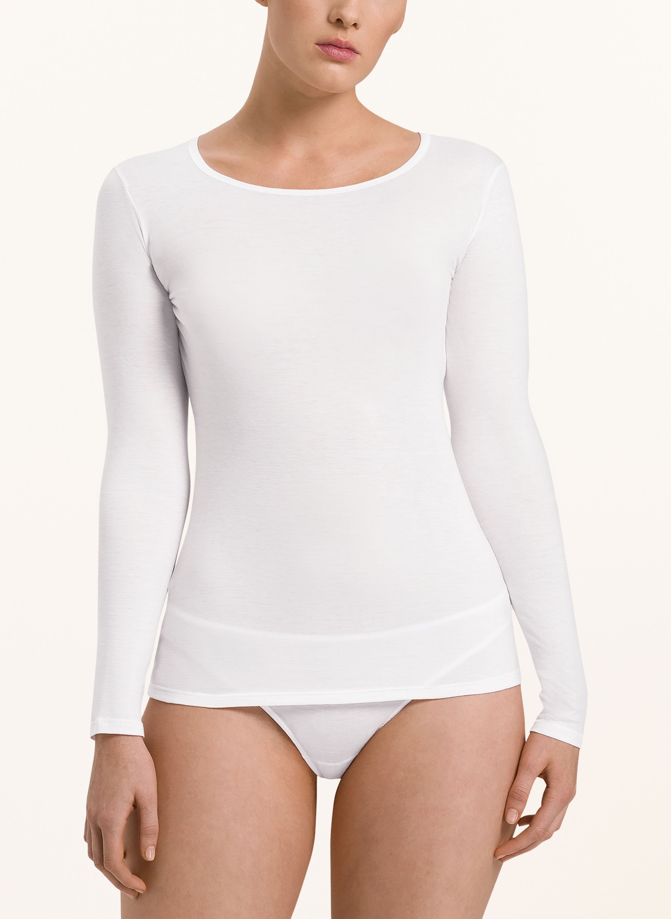 HANRO Long sleeve shirt ULTRALIGHT, Color: WHITE (Image 2)