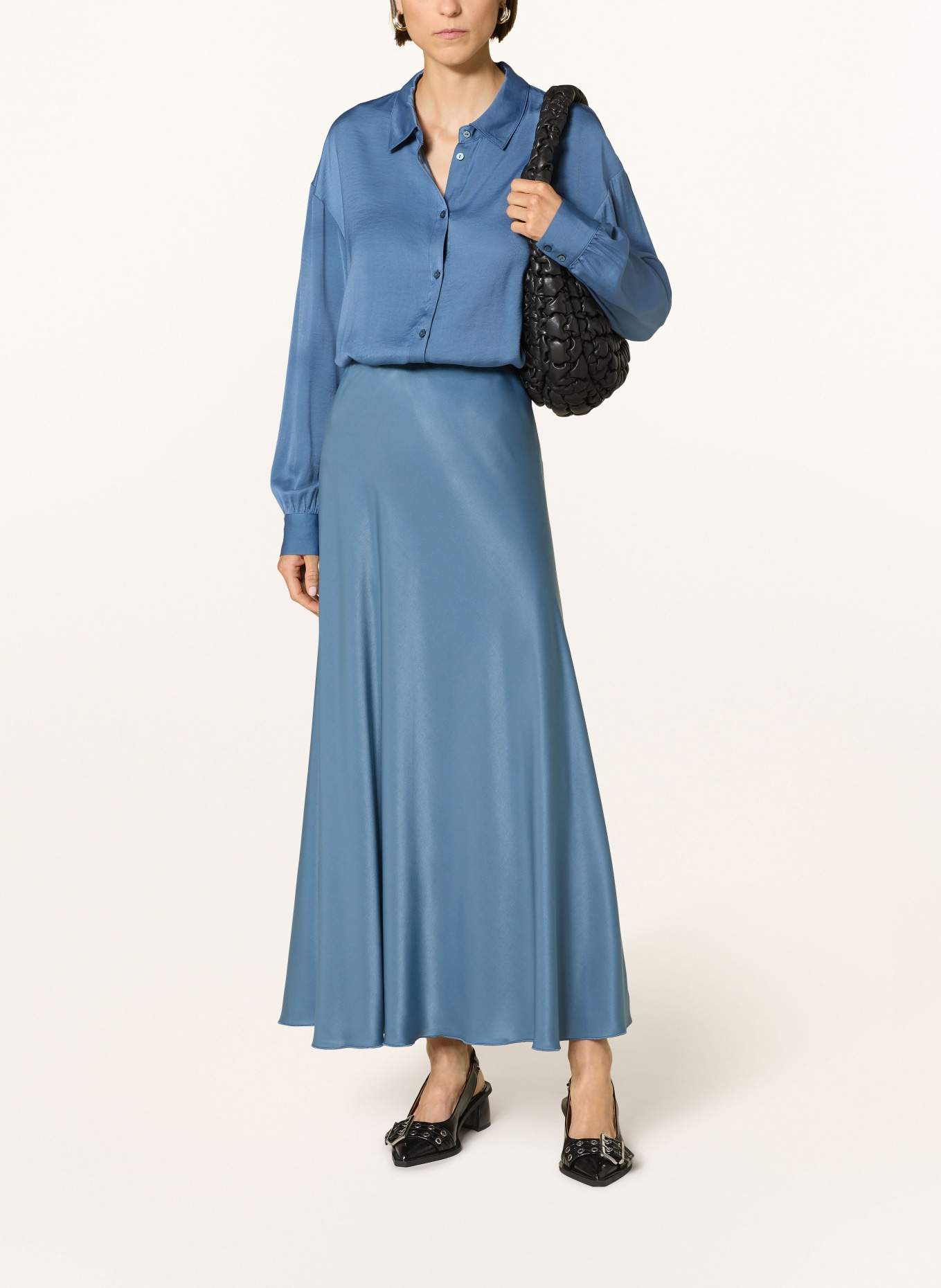 MSCH COPENHAGEN Satinrock MSCHNICOLETTE ULLAS: BLAU